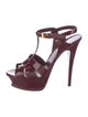 Saint Laurent Patent Leather T-Strap Sandals