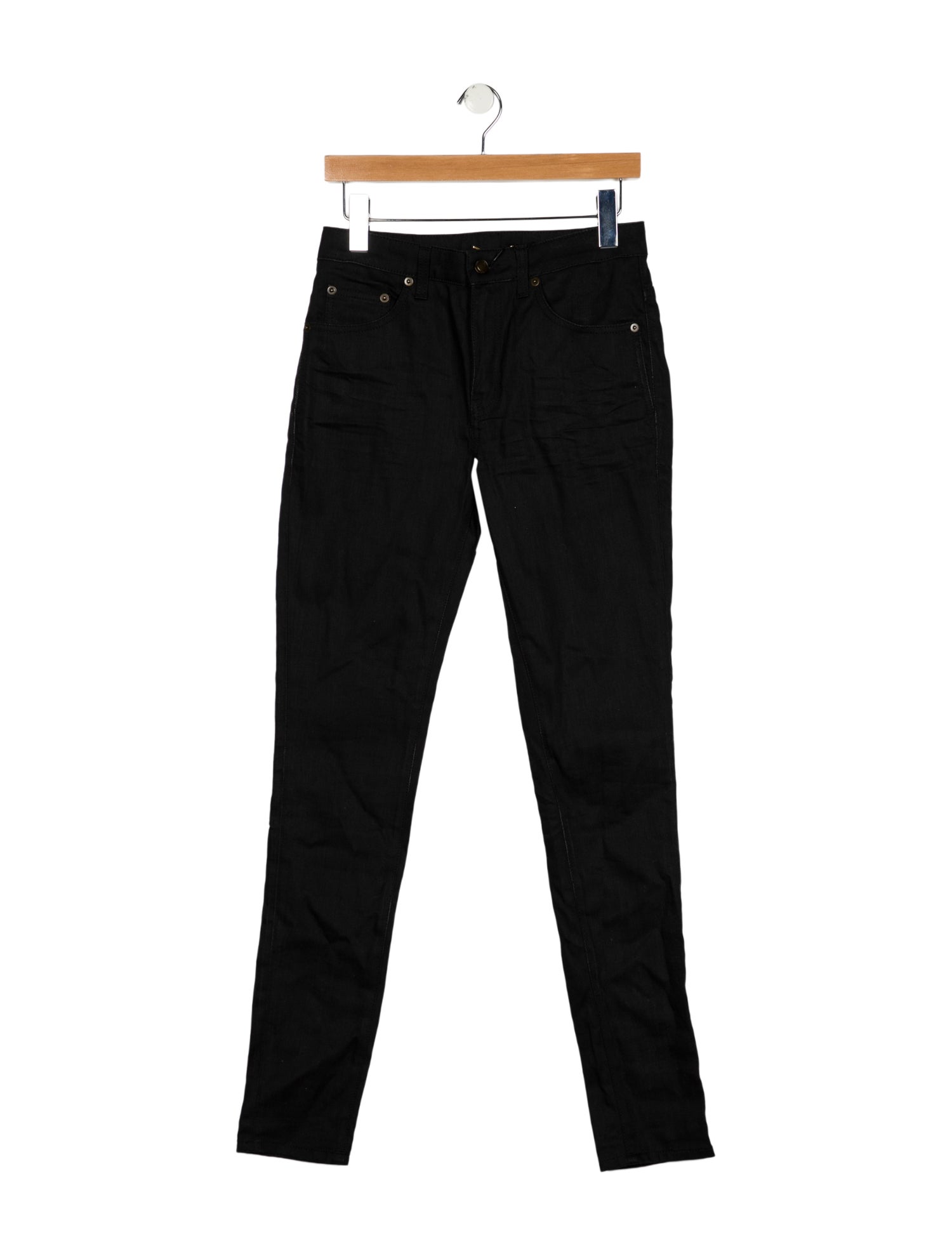 Saint Laurent Mid-Rise Straight Leg Jeans