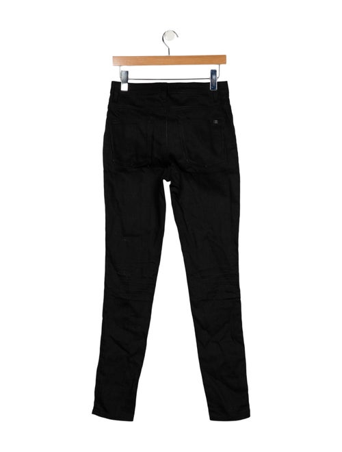 Saint Laurent Mid-Rise Straight Leg Jeans