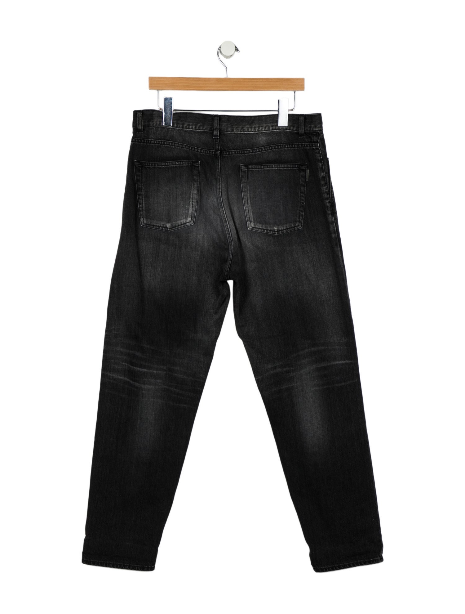 Saint Laurent High-Rise Straight Leg Jeans