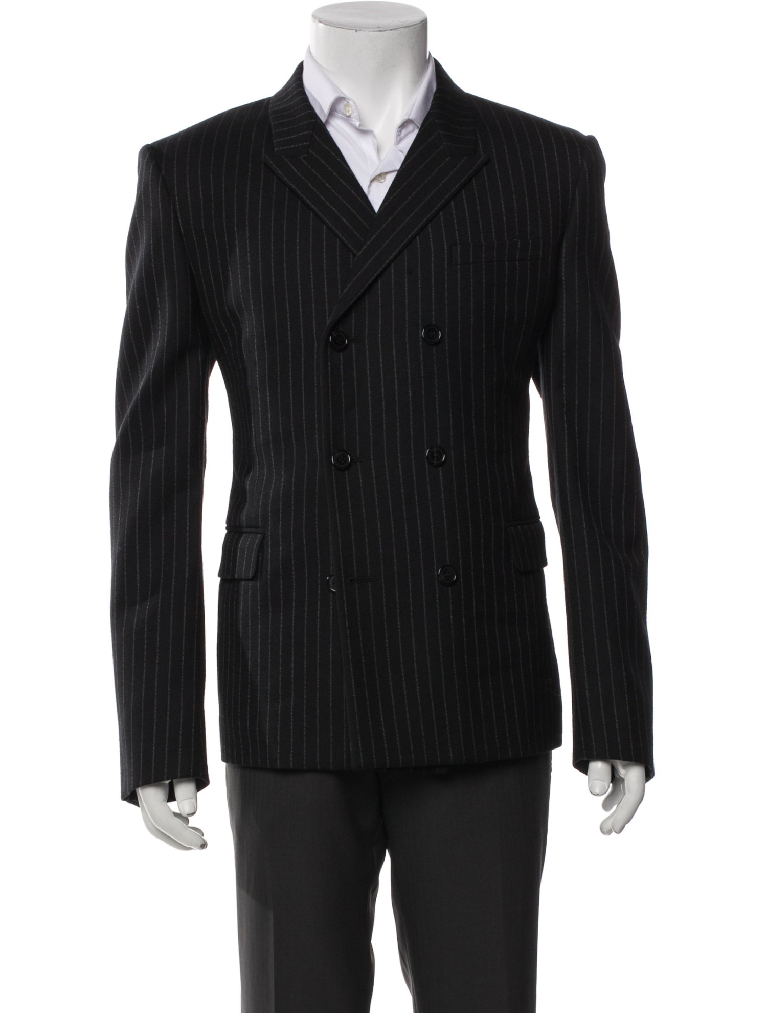 Saint Laurent Wool Striped Blazer