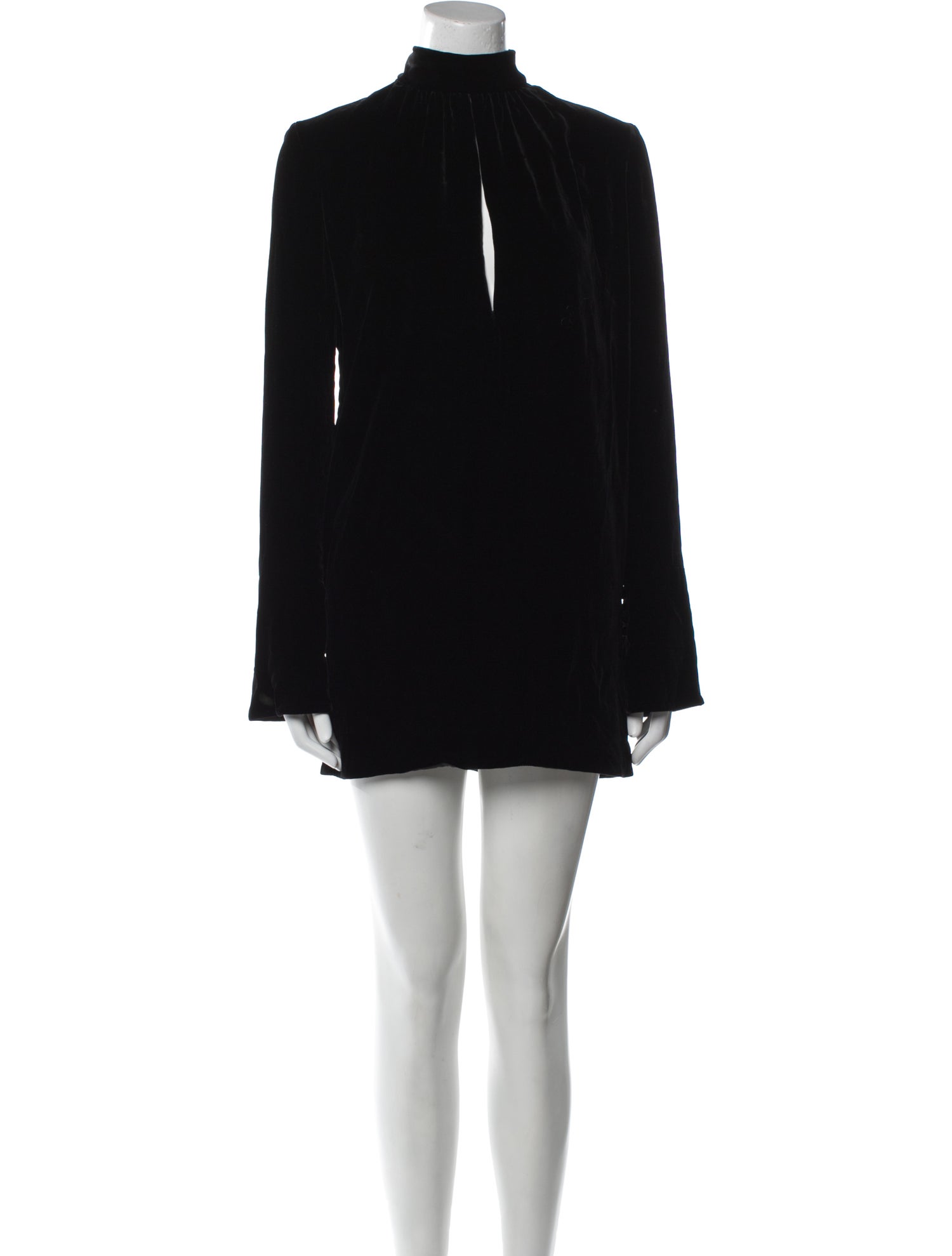 Saint Laurent Mock Neck Mini Dress