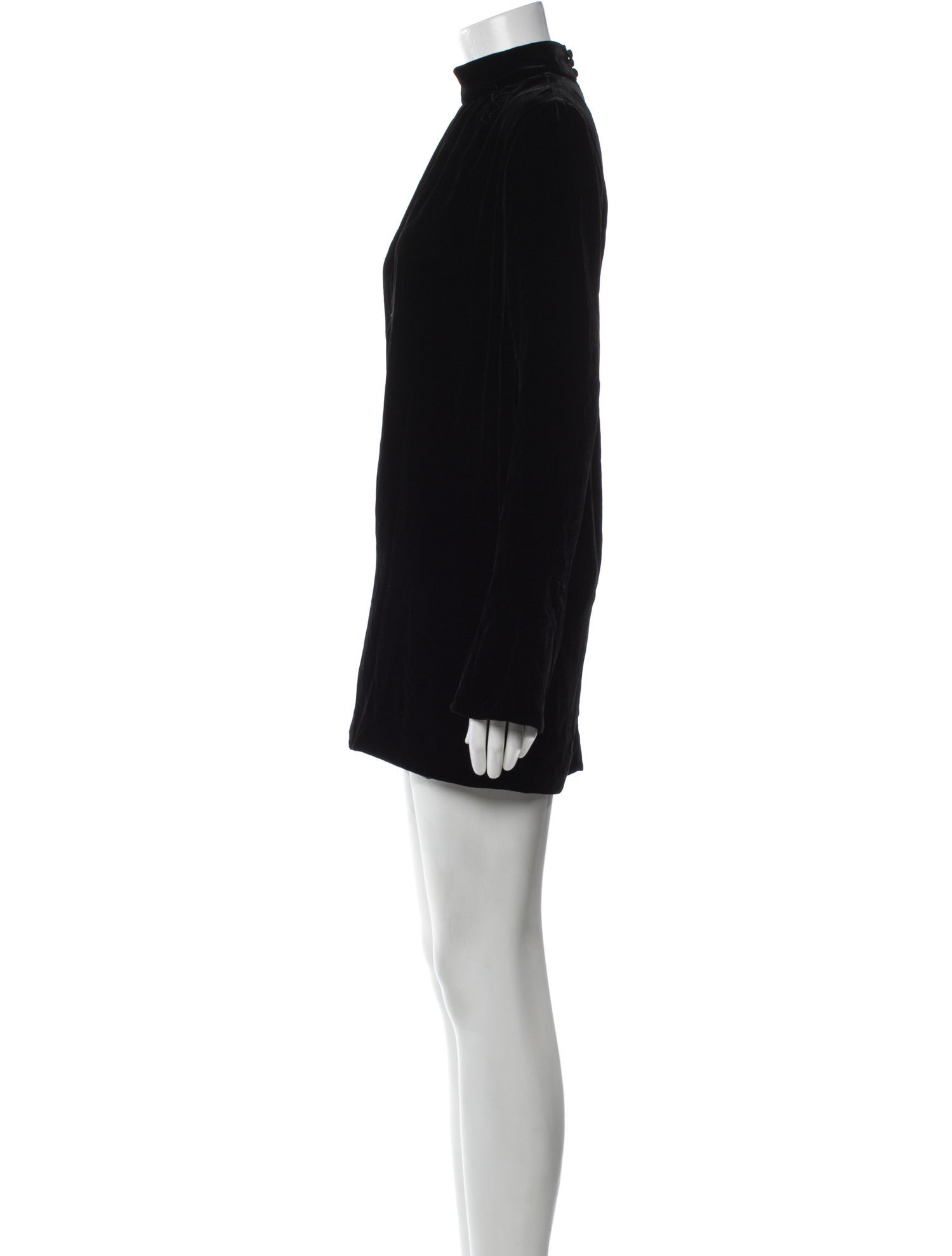 Saint Laurent Mock Neck Mini Dress