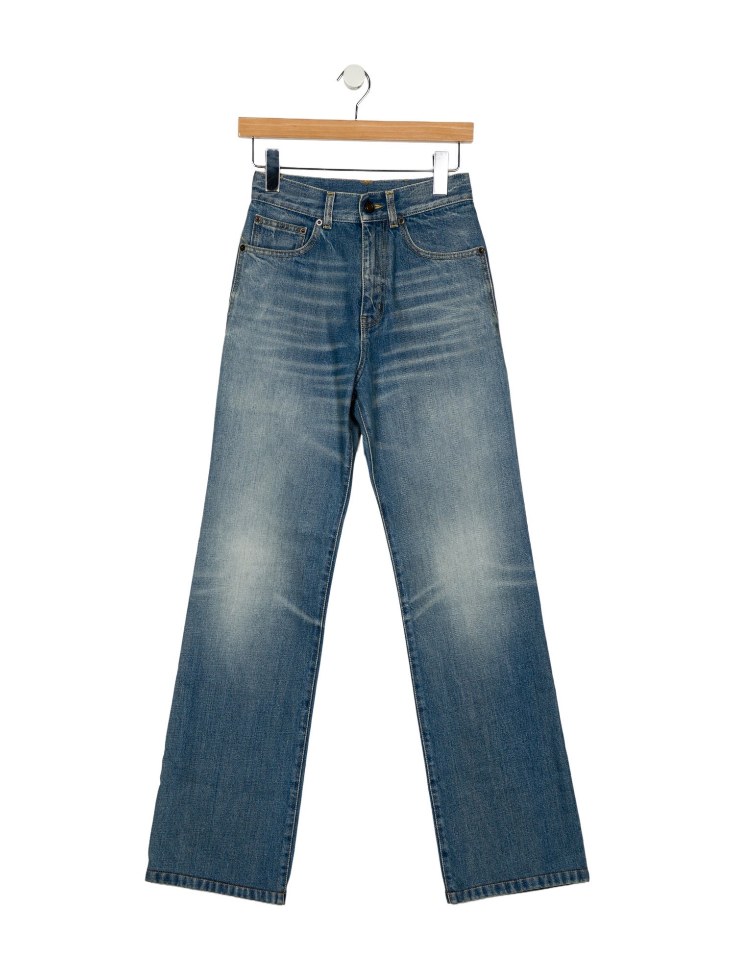 Saint Laurent High-Rise Wide Leg Jeans