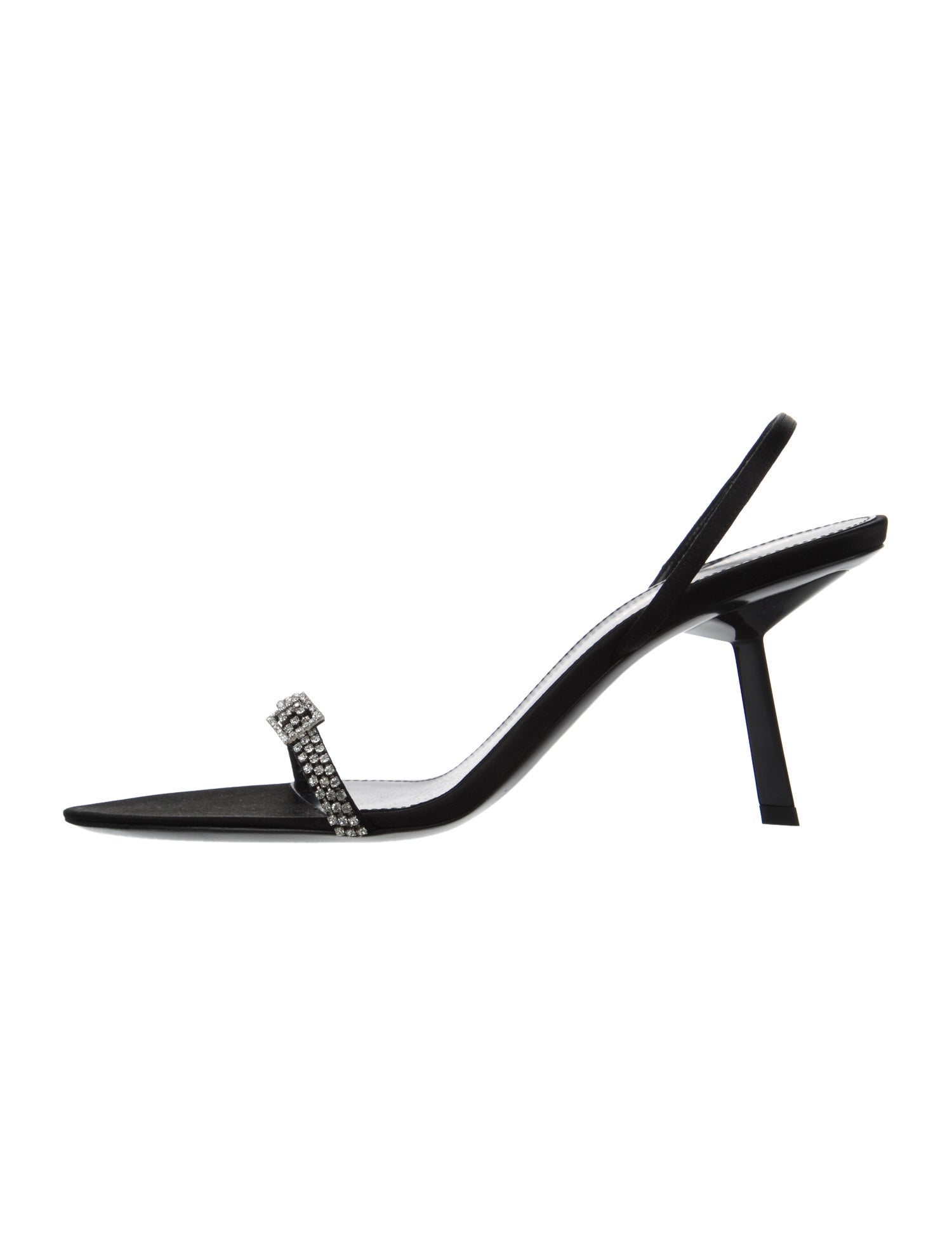 Saint Laurent Satin Slingback Sandals w/ Tags