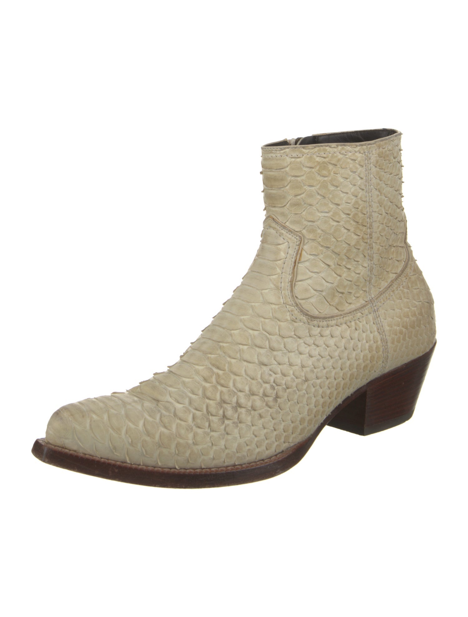 Saint Laurent Embossed Leather Boots