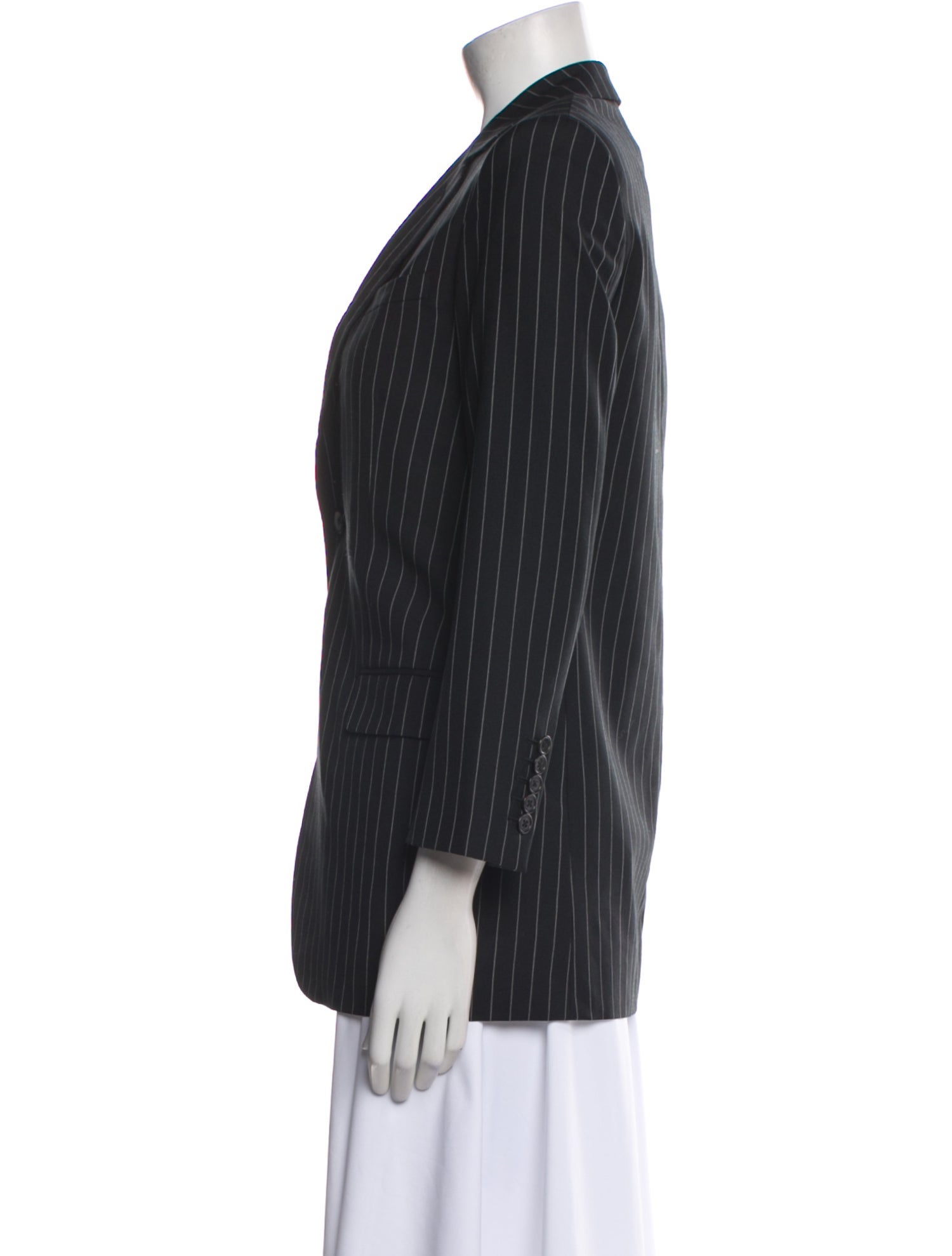 Saint Laurent Wool Striped Blazer