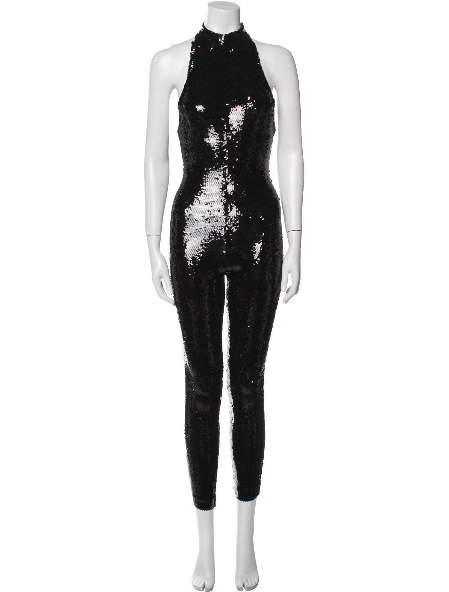 Saint Laurent Sequin Mock Neck Jumpsuit