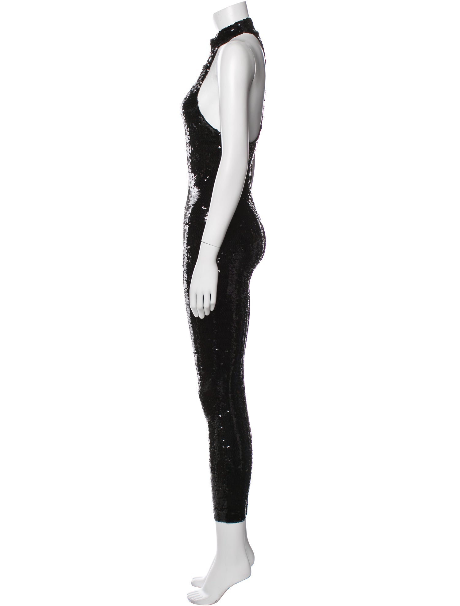 Saint Laurent Sequin Mock Neck Jumpsuit