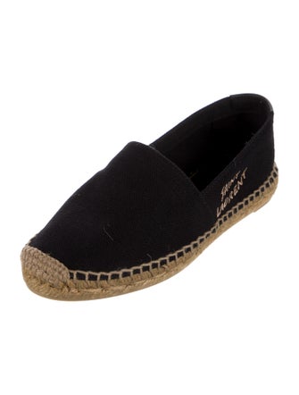 Saint Laurent Canvas Embroidered Accent Espadrilles