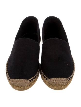 Saint Laurent Canvas Embroidered Accent Espadrilles