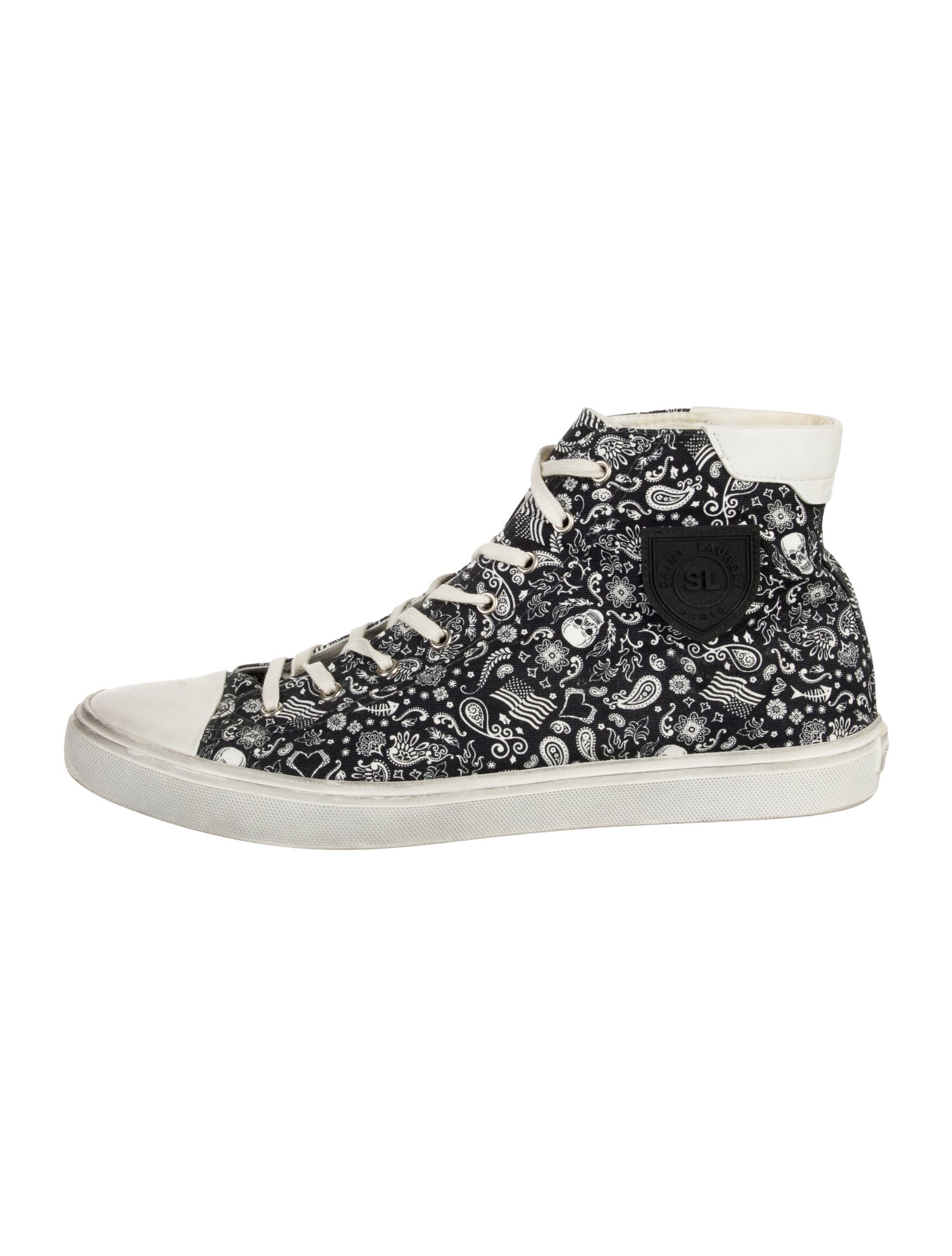 Saint Laurent Canvas Printed Sneakers