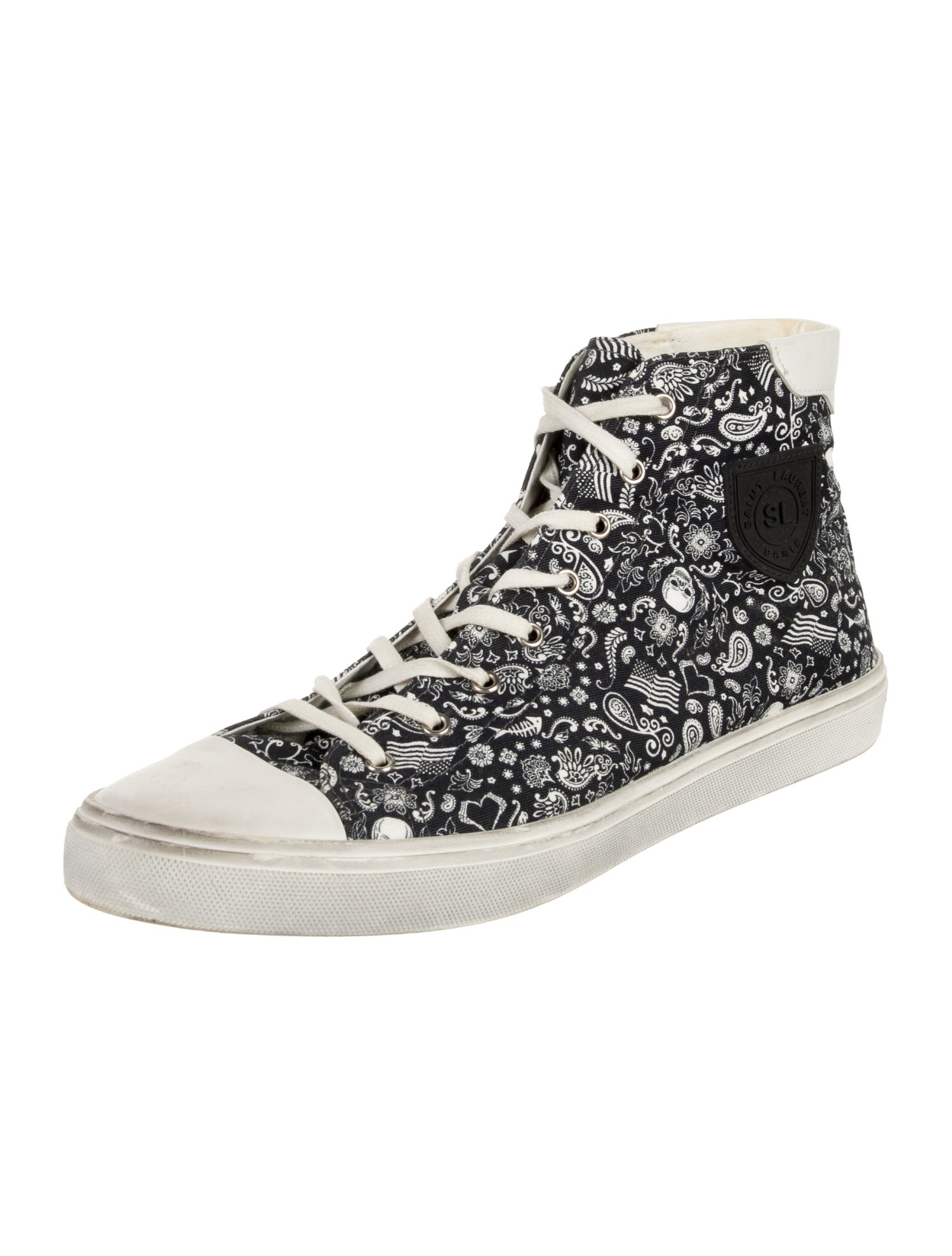 Saint Laurent Canvas Printed Sneakers