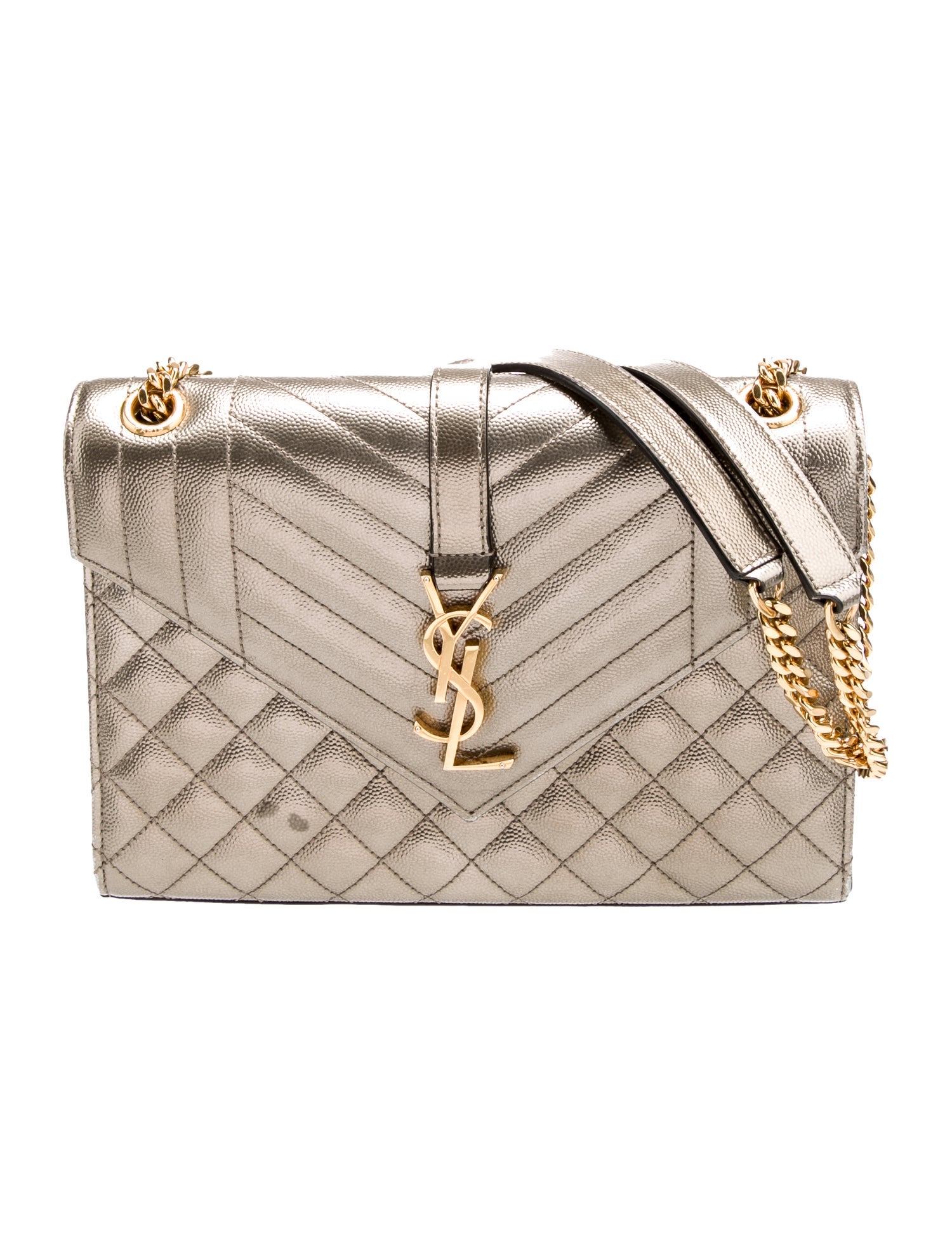 Saint Laurent Leather Envelope Medium