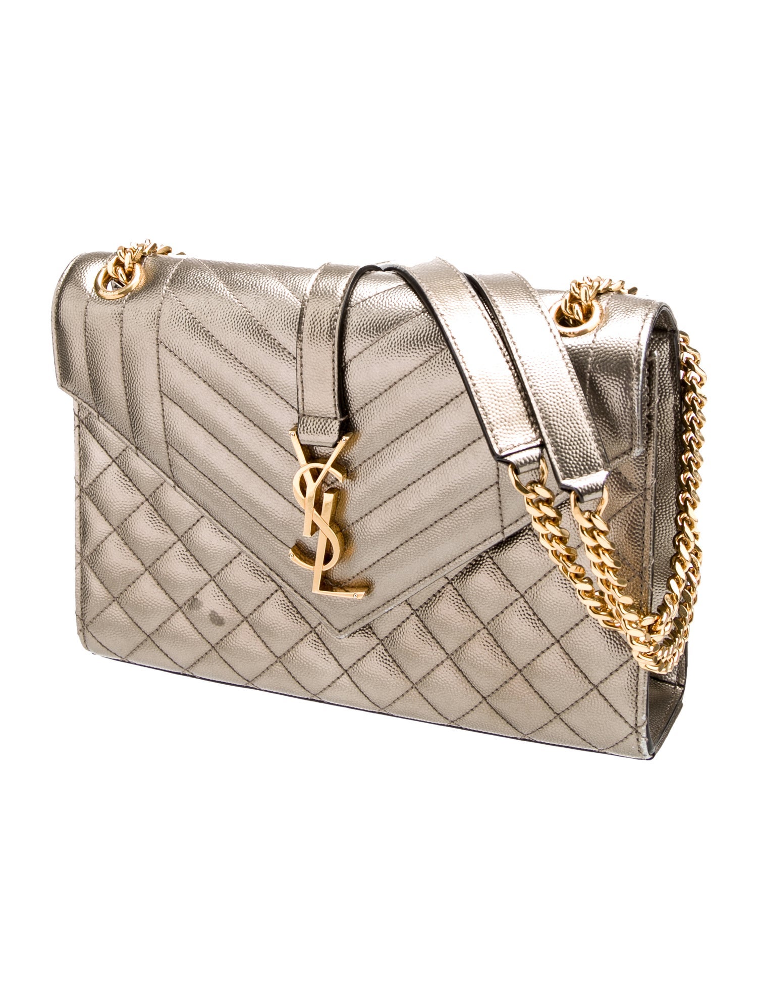 Saint Laurent Leather Envelope Medium