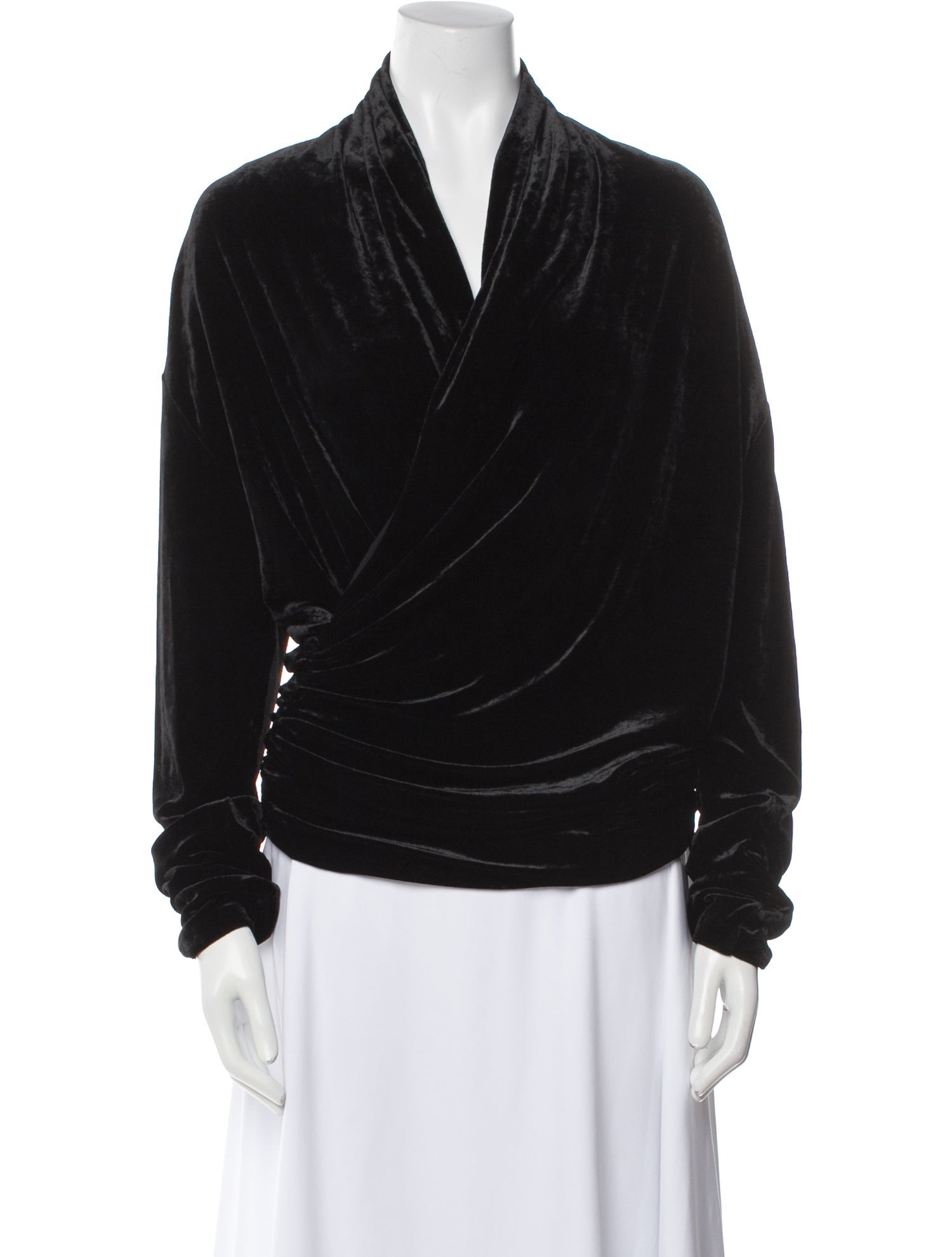 Saint Laurent Silk Cowl Neck Blouse w/ Tags