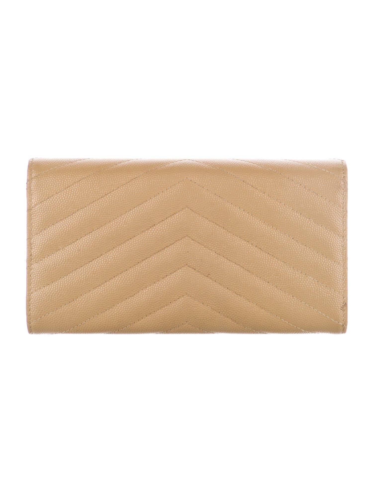 Saint Laurent Chevron Saffiano Leather Wallet