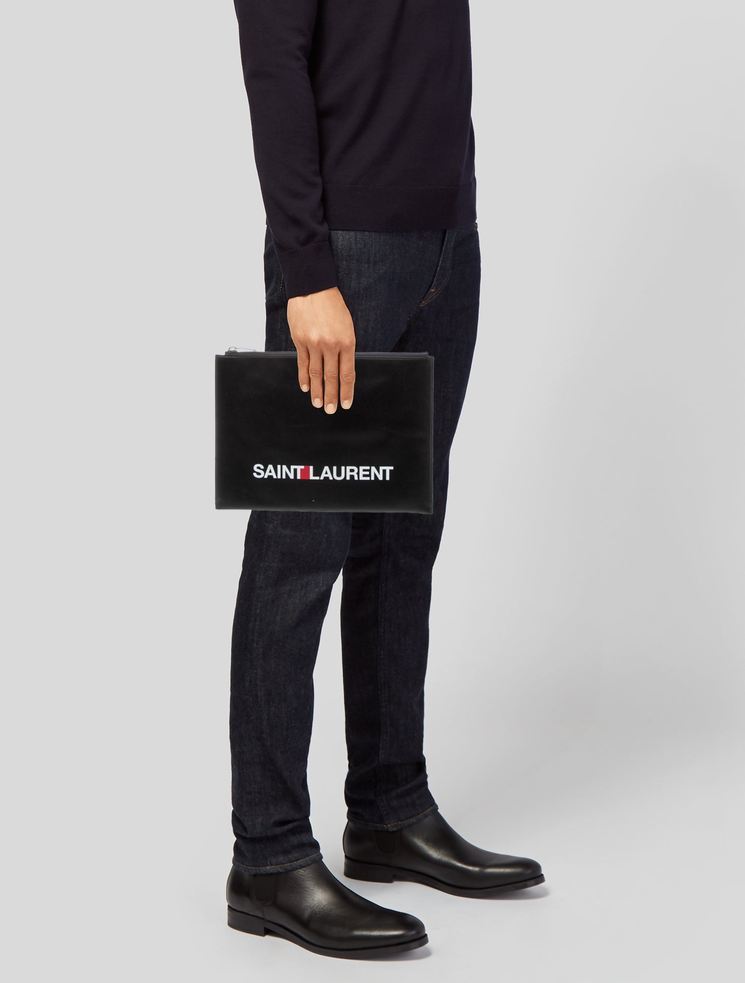 Saint Laurent Leather Clutch