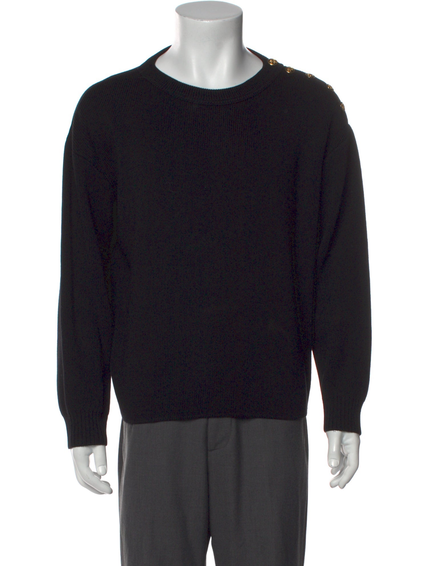 Saint Laurent Crew Neck Long Sleeve Pullover