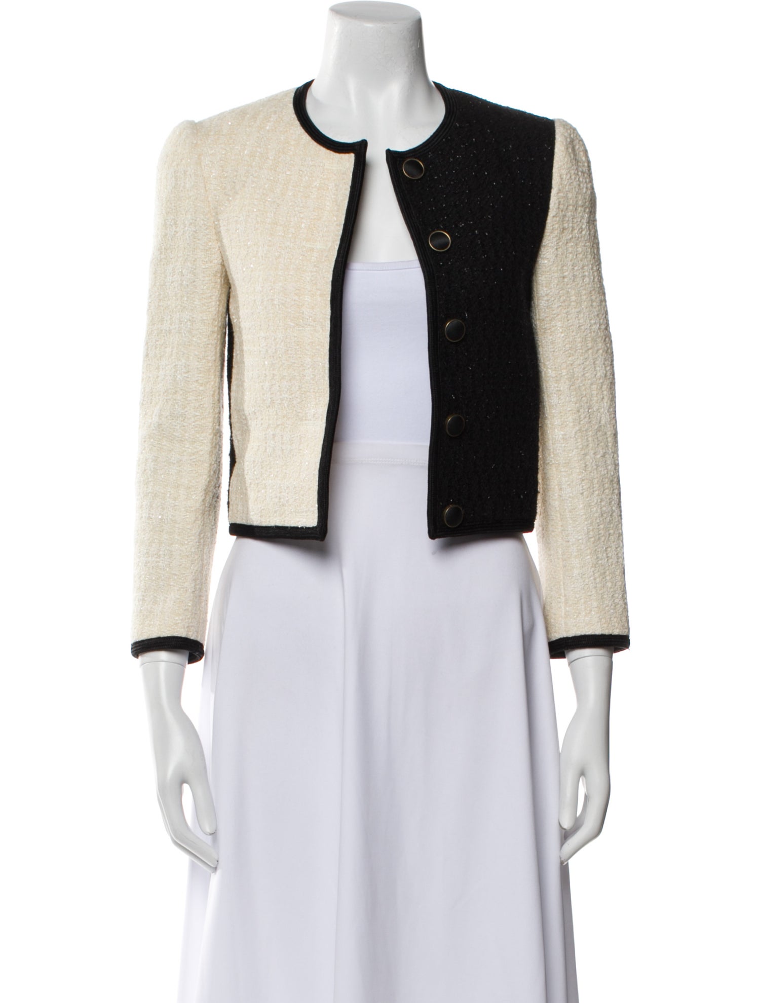 Saint Laurent Colorblock Pattern Evening Jacket