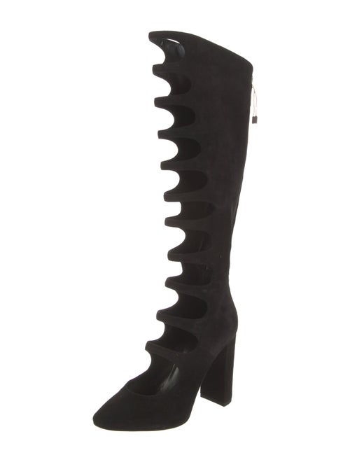 Saint Laurent Suede Lace-Up Boots