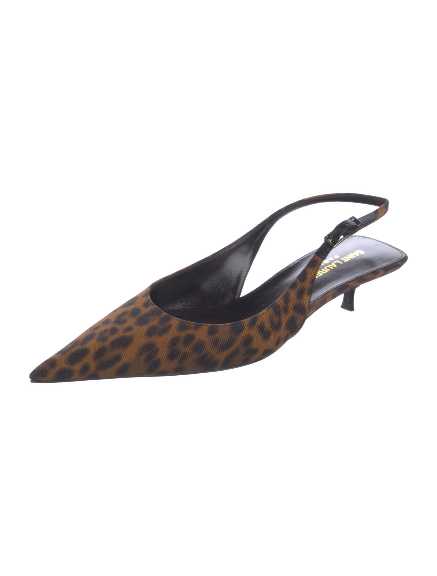 Saint Laurent Suede Printed Slingback Sandals