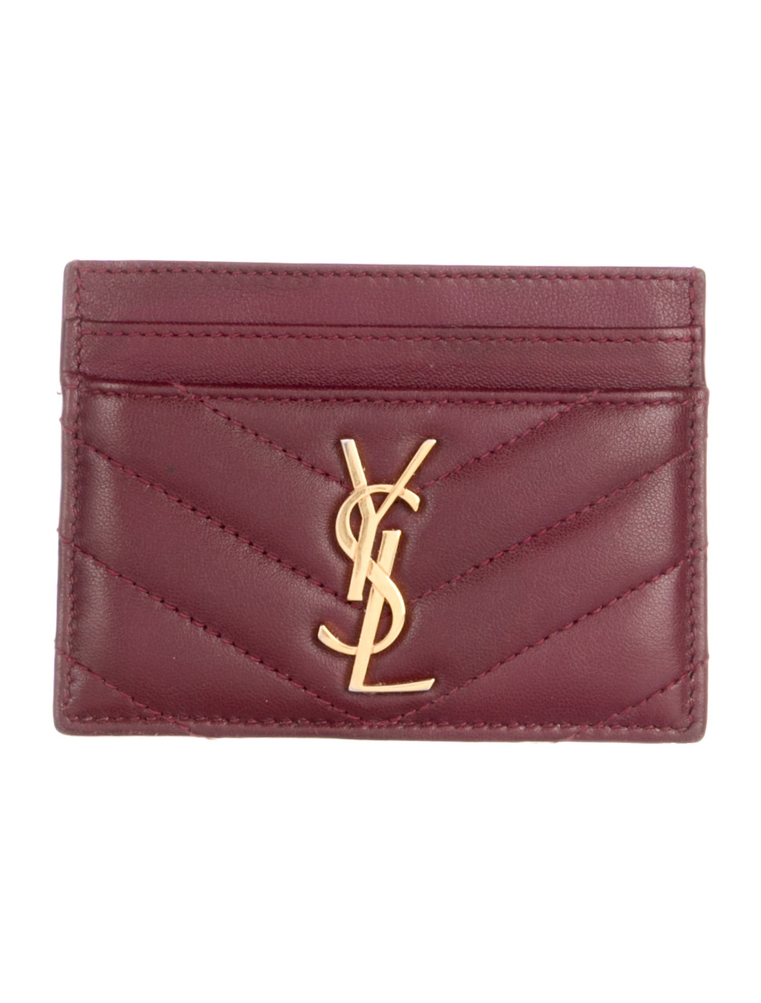 Saint Laurent Chevron Leather Wallet