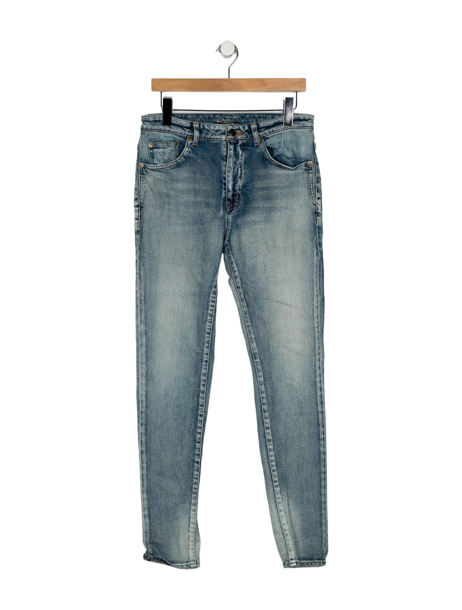 Saint Laurent Mid-Rise Skinny Leg Jeans
