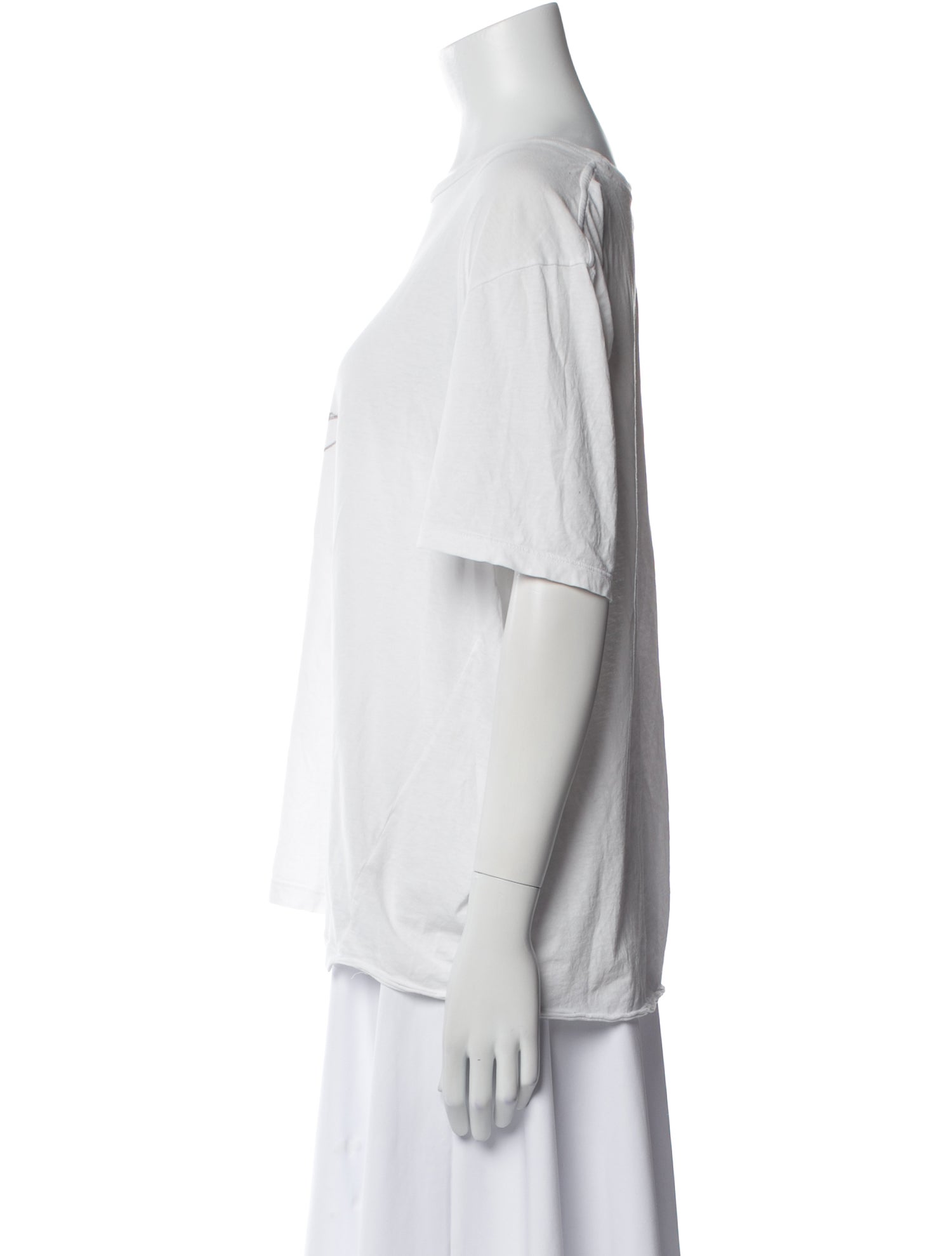 Saint Laurent Graphic Print Crew Neck T-Shirt