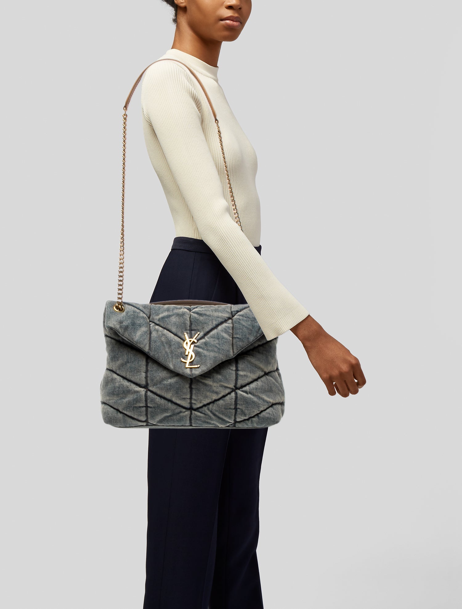 Saint Laurent Denim LouLou Large