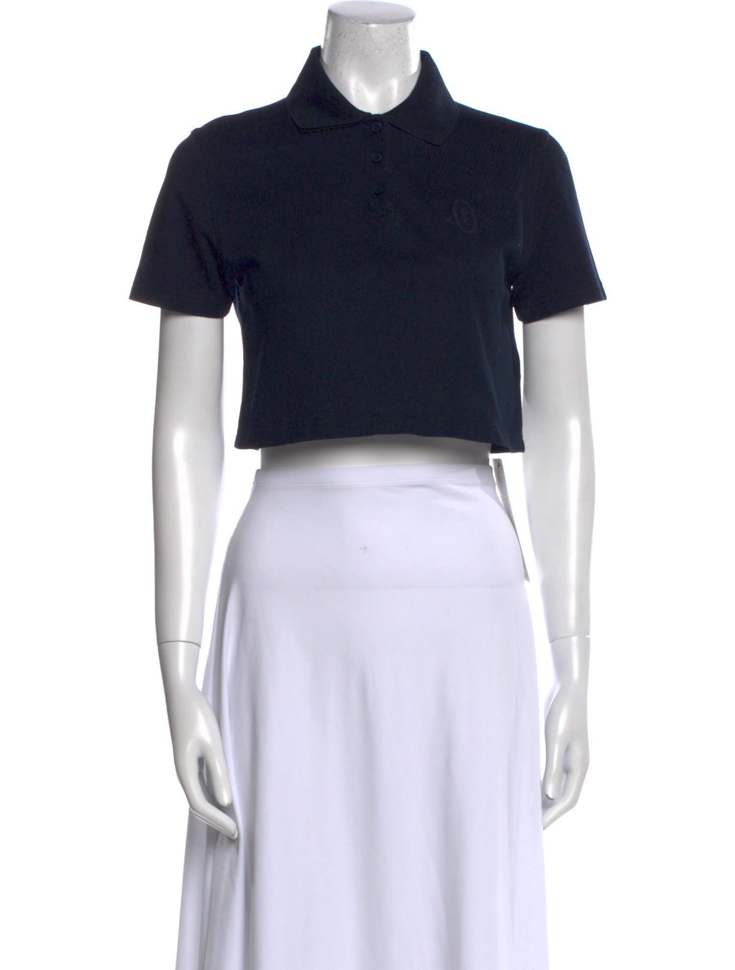 Saint Laurent Short Sleeve Crop Top