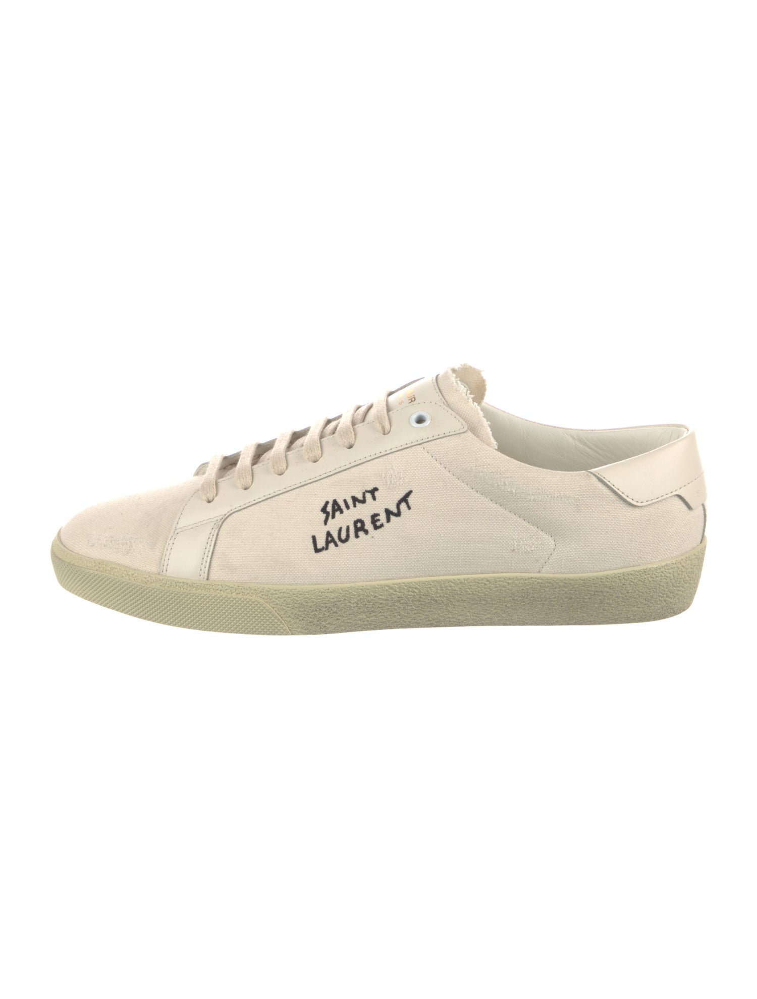 Saint Laurent Canvas Distressed Accents Sneakers