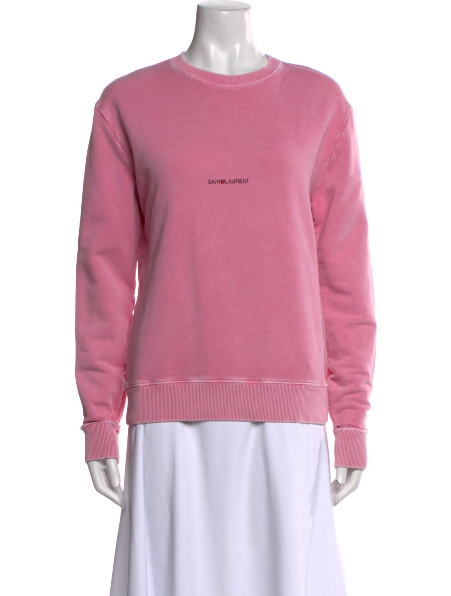 Saint Laurent Crew Neck Long Sleeve Sweatshirt