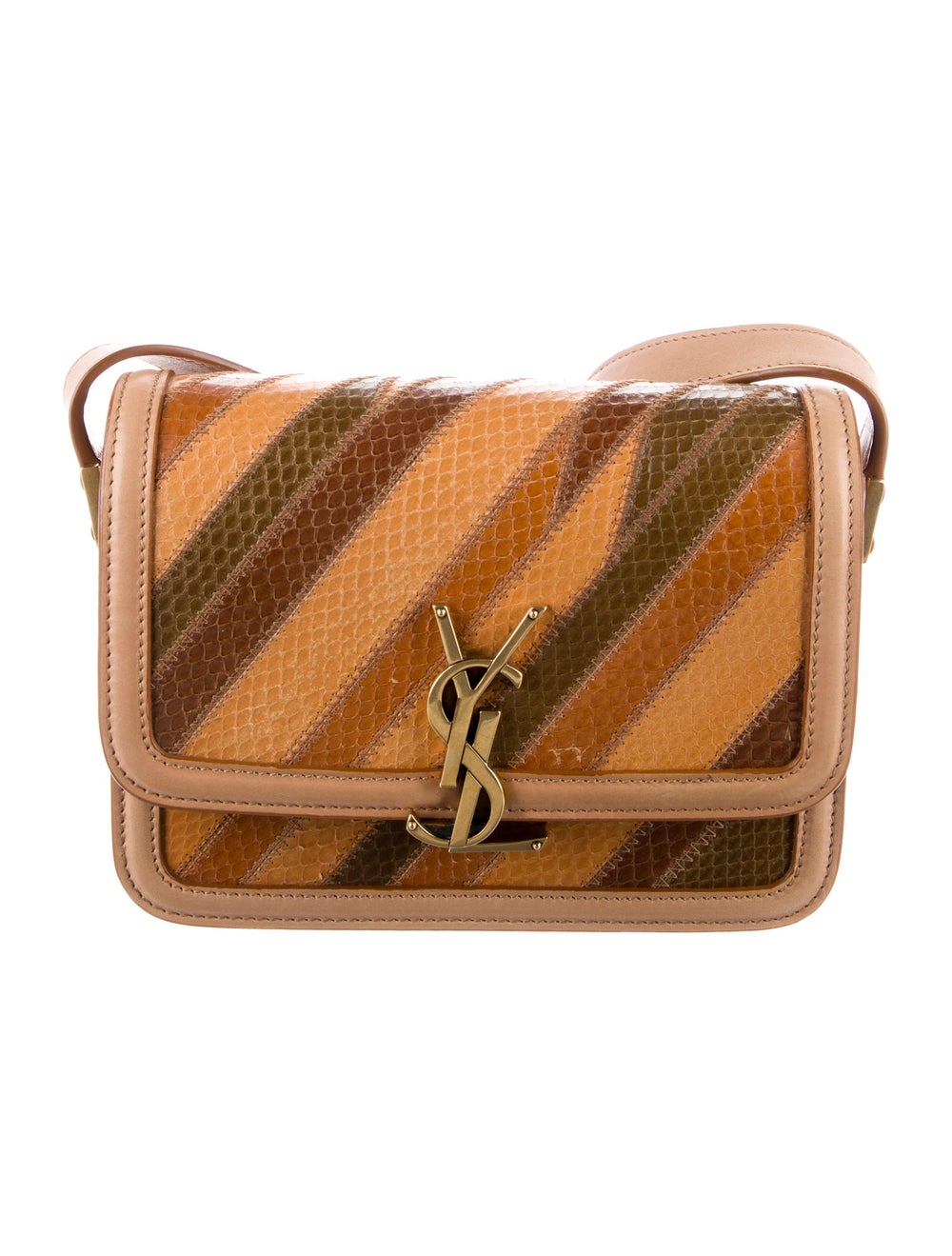 Saint Laurent Crossbody Bag Brown Python Striped … - image 1
