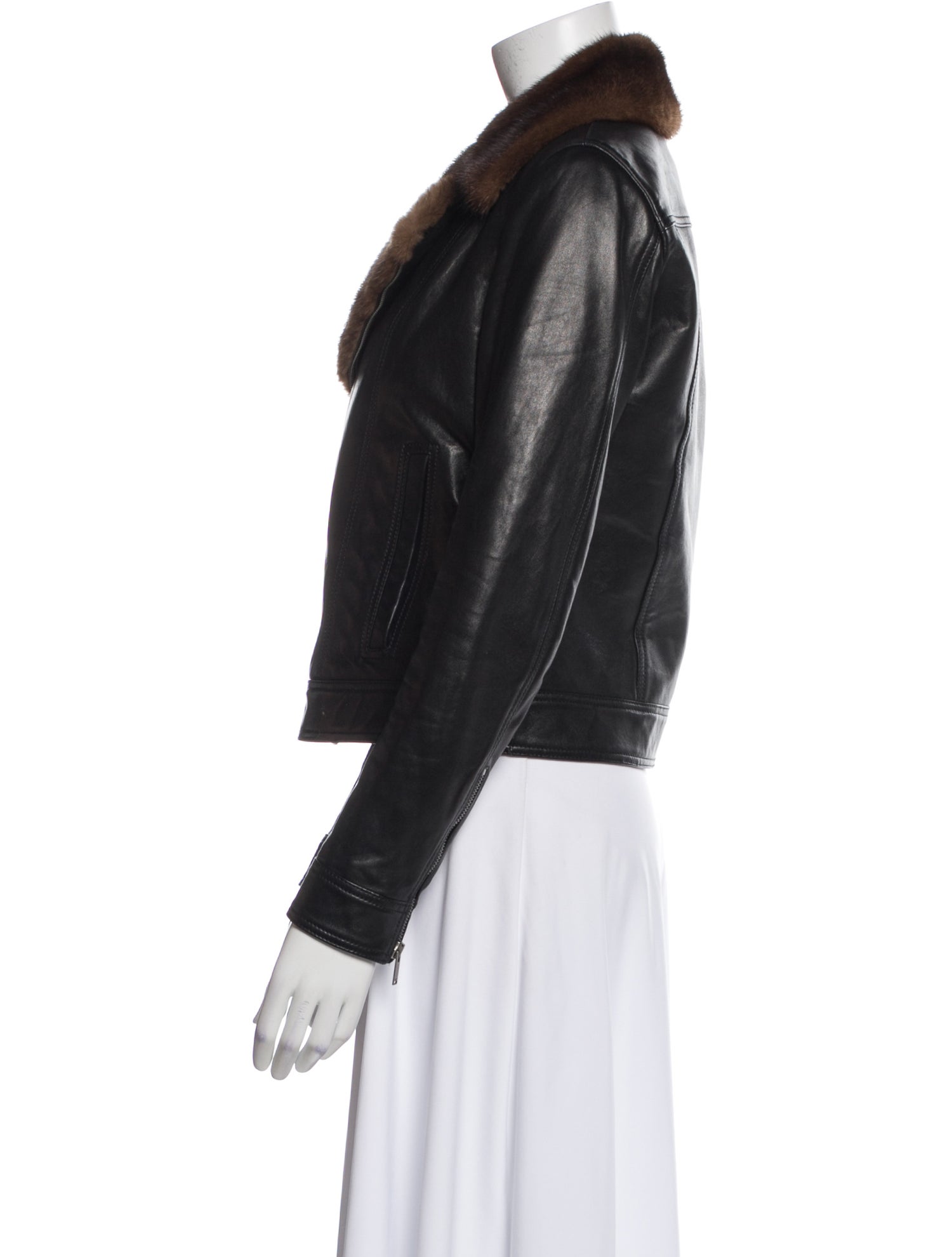 Saint Laurent Lamb Leather Fur Jacket