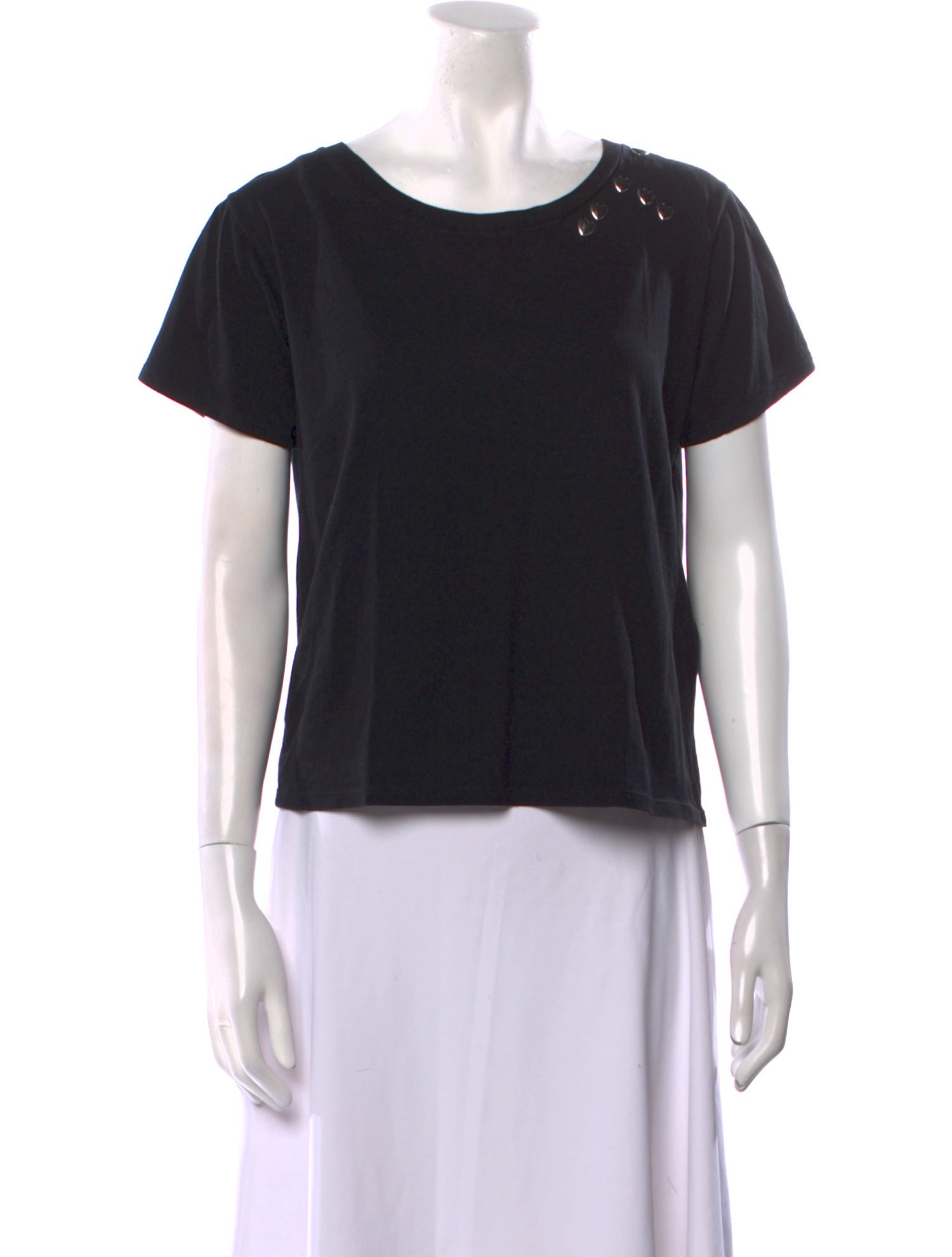 Saint Laurent Scoop Neck Short Sleeve T-Shirt