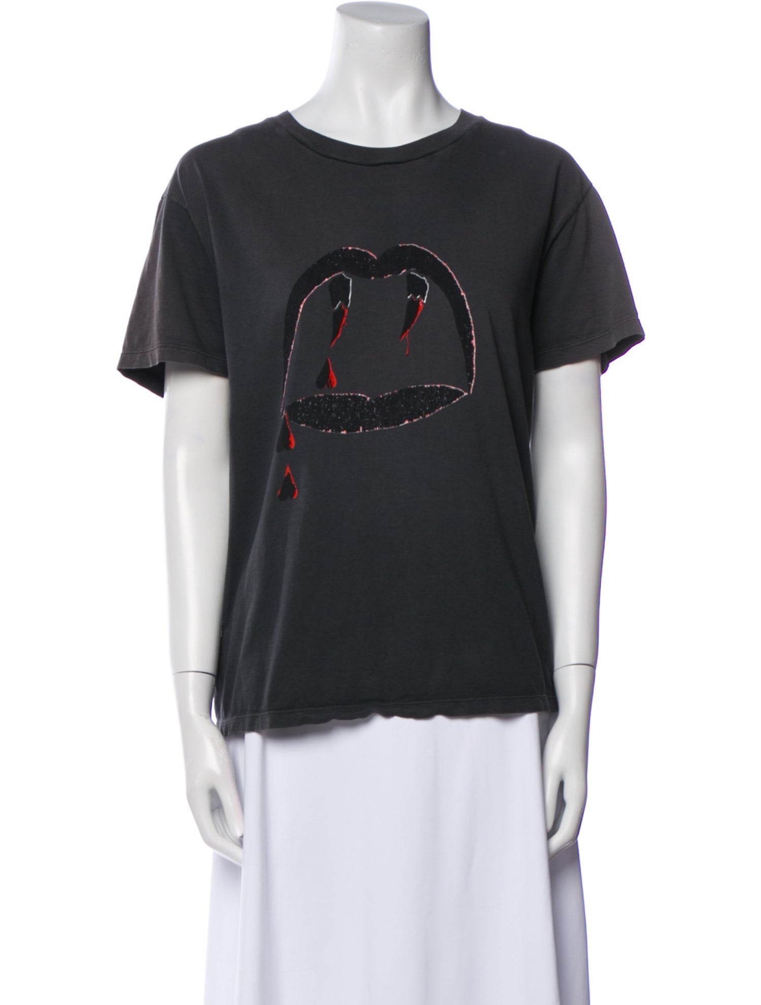 Saint Laurent Graphic Print Crew Neck T-Shirt