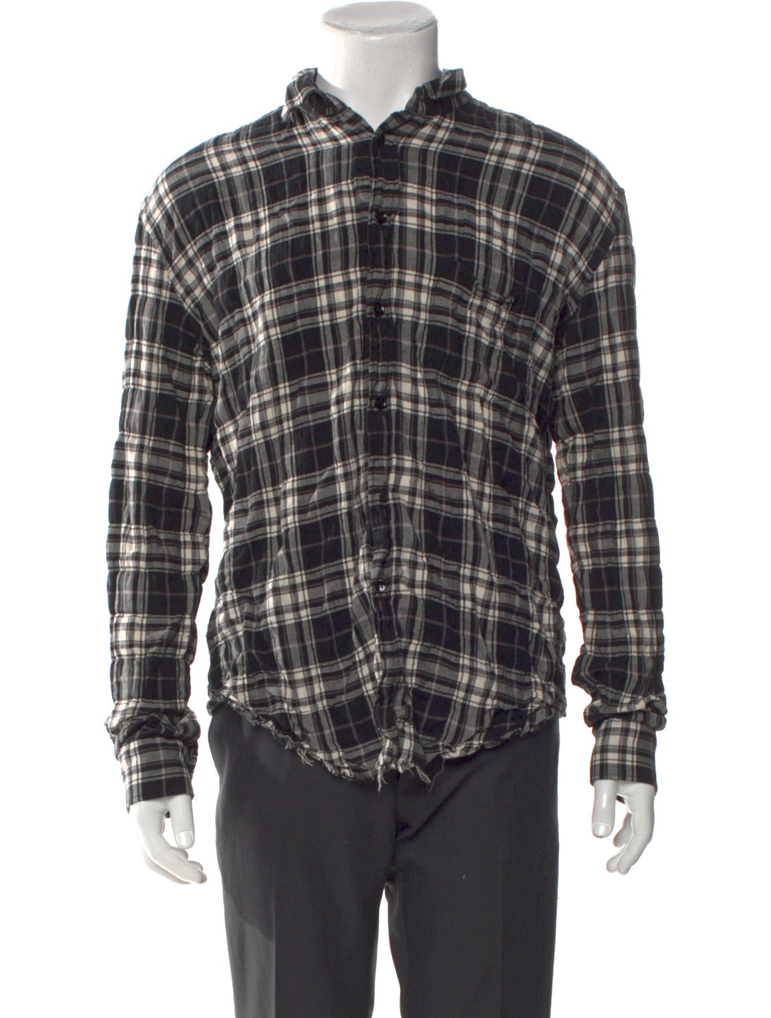 Saint Laurent 2016 Plaid Print Shirt