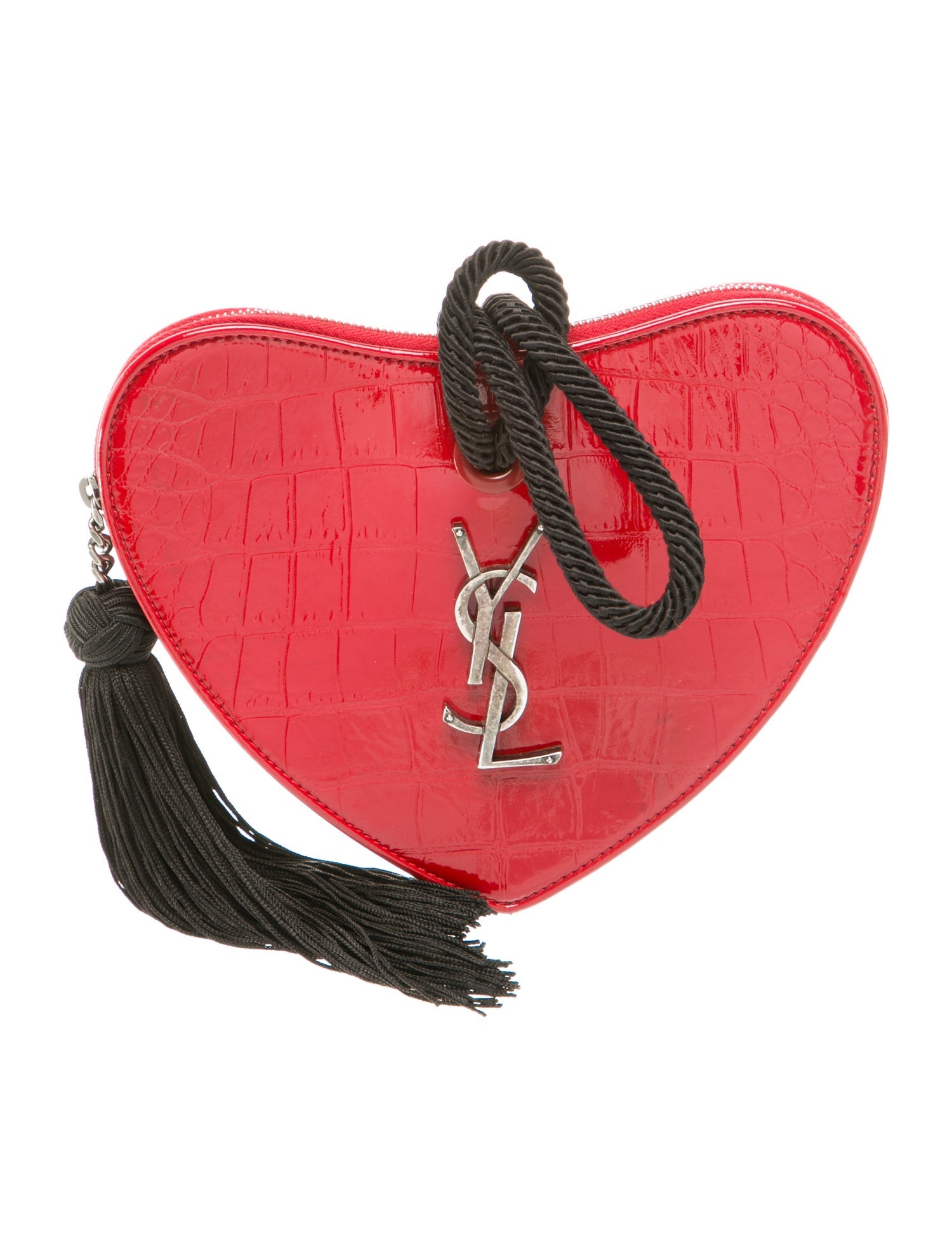 Saint Laurent Embossed Leather Crossbody Bag