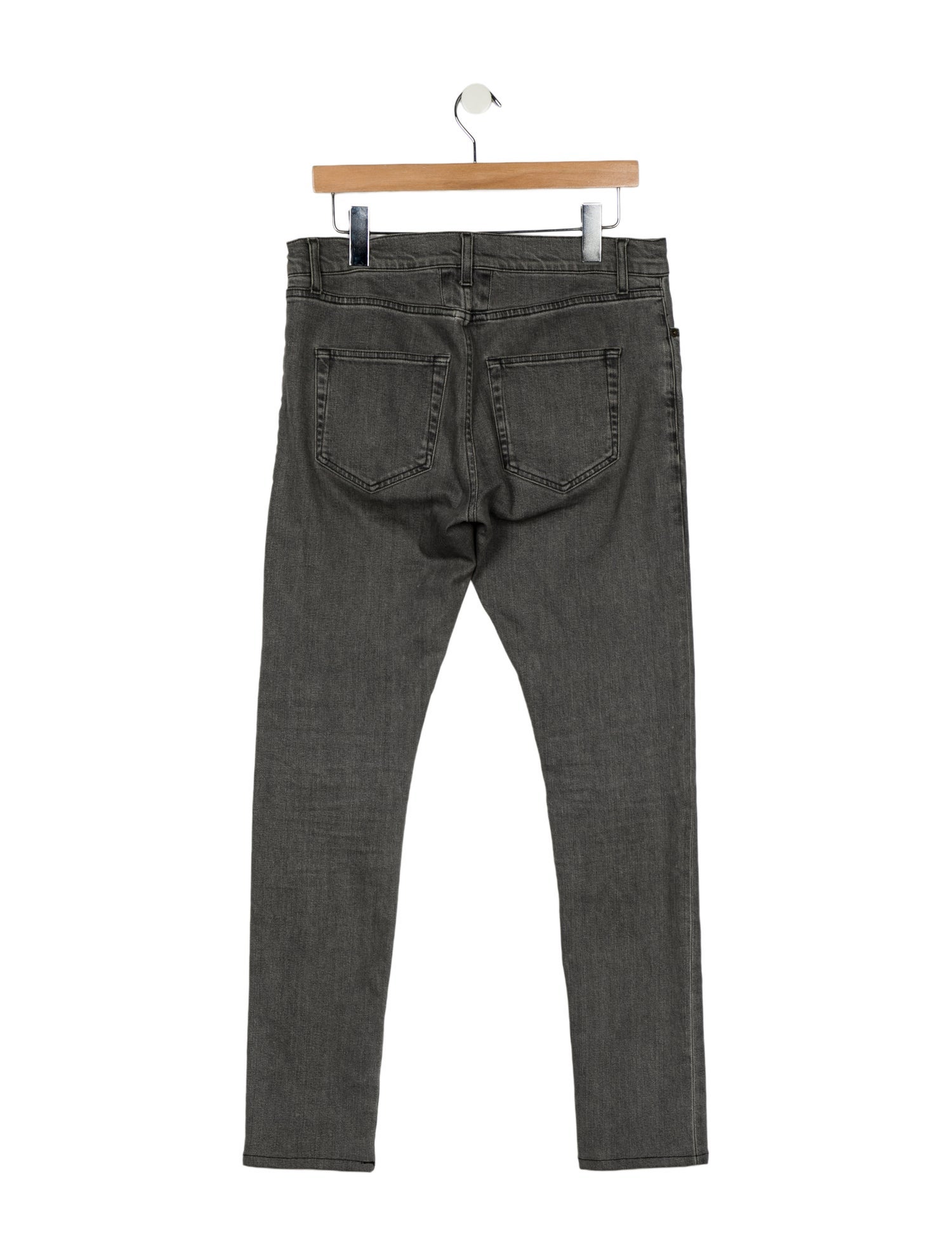 Saint Laurent High-Rise Straight Leg Jeans
