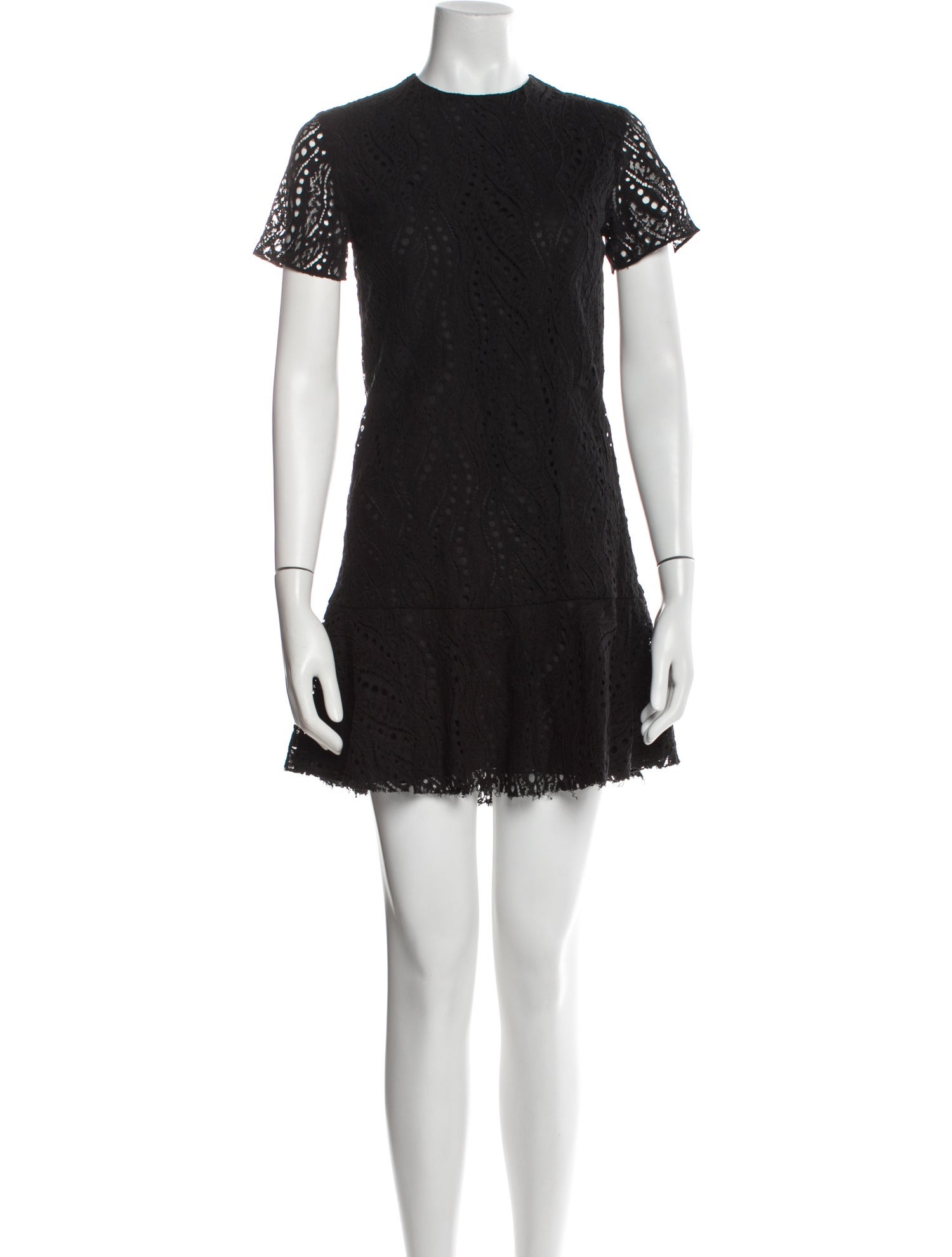 Saint Laurent Crew Neck Mini Dress