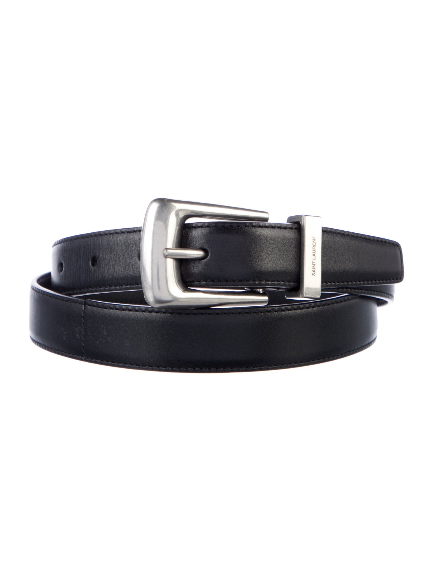 Saint Laurent Skinny Leather Belt