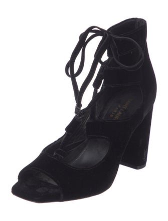 Saint Laurent Velvet Gladiator Sandals