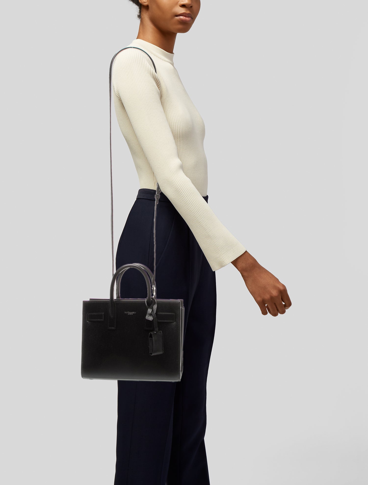 Saint Laurent Leather Sac De Jour Nano