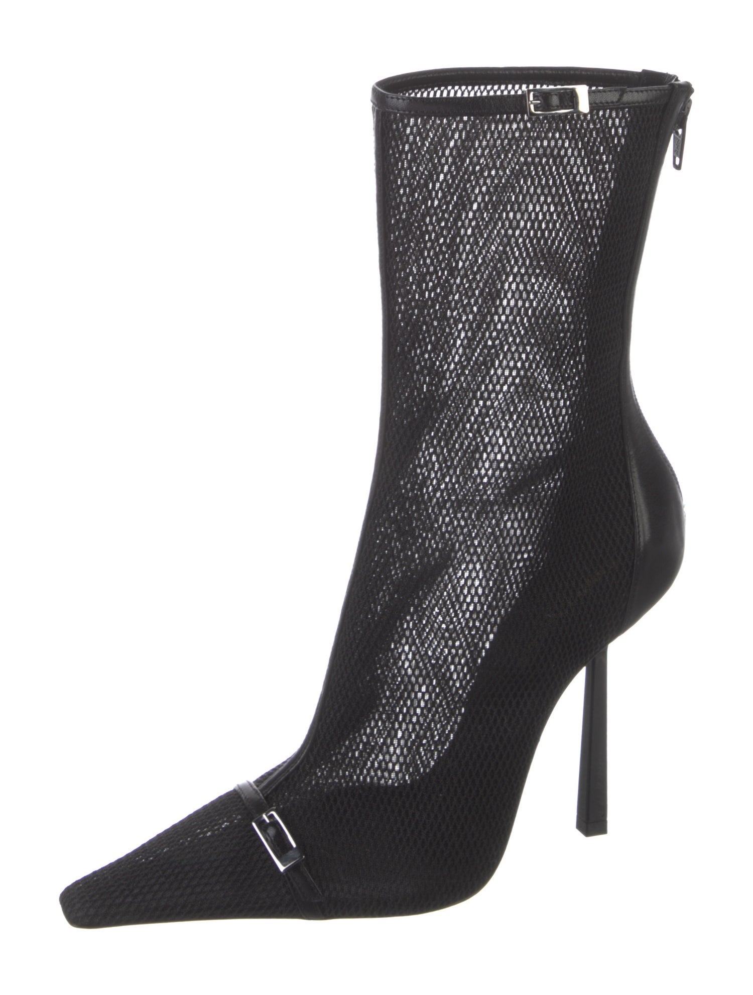 Saint Laurent Mesh Animal Print Sock Boots