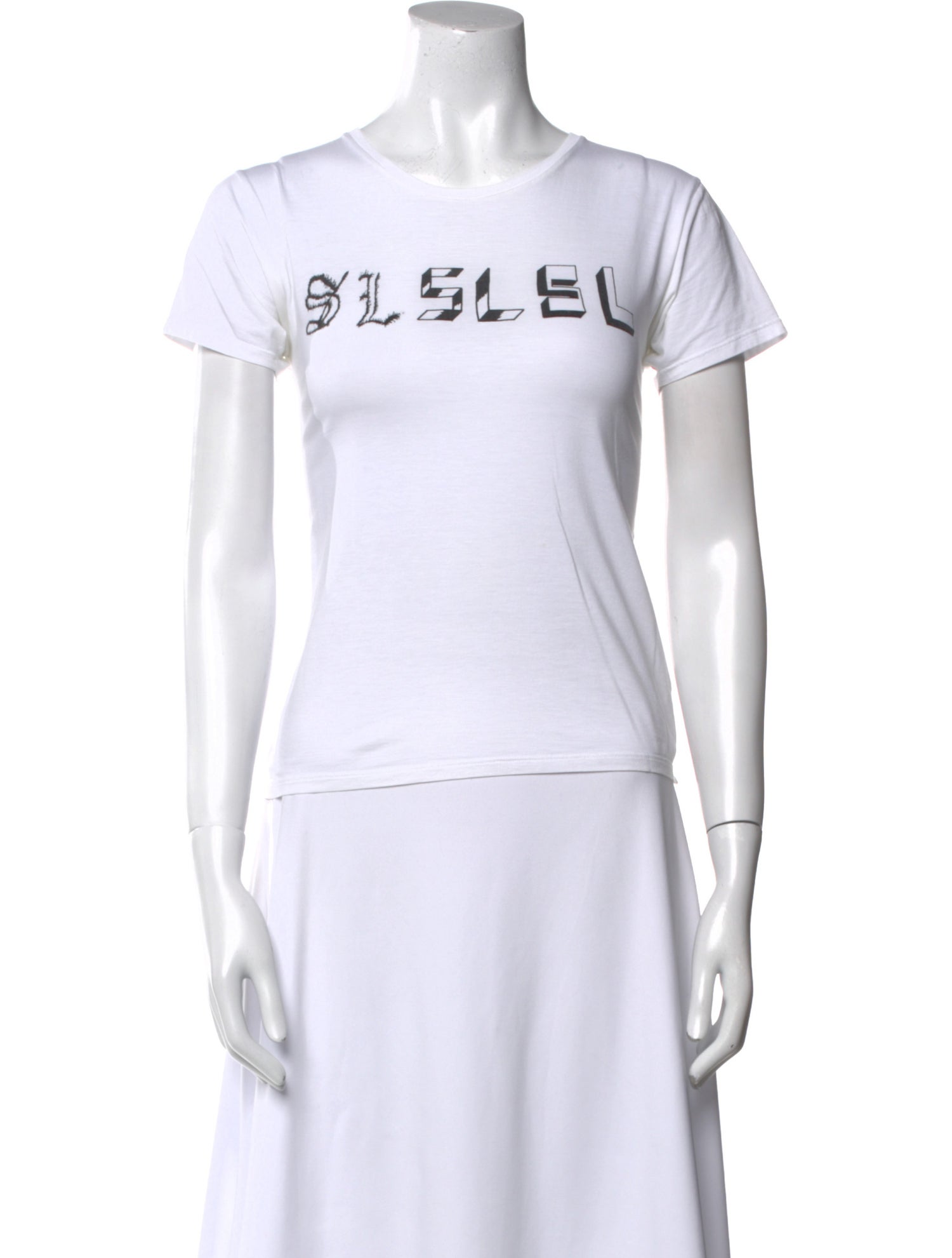 Saint Laurent Graphic Print Crew Neck T-Shirt