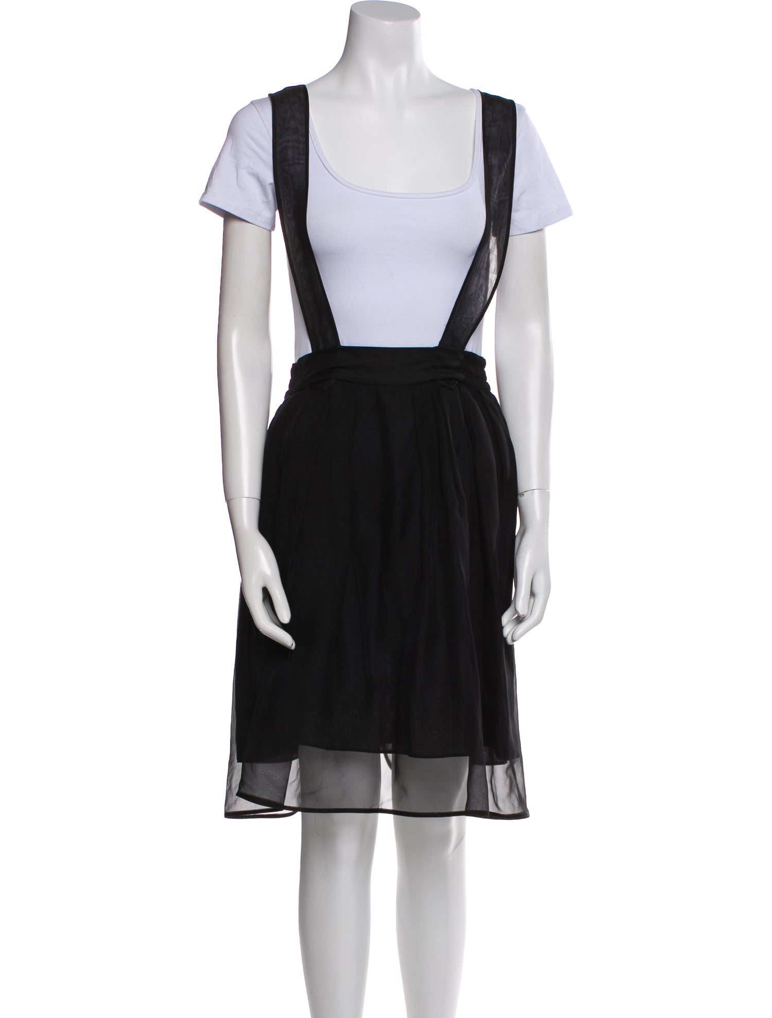 Saint Laurent Silk Midi Length Skirt