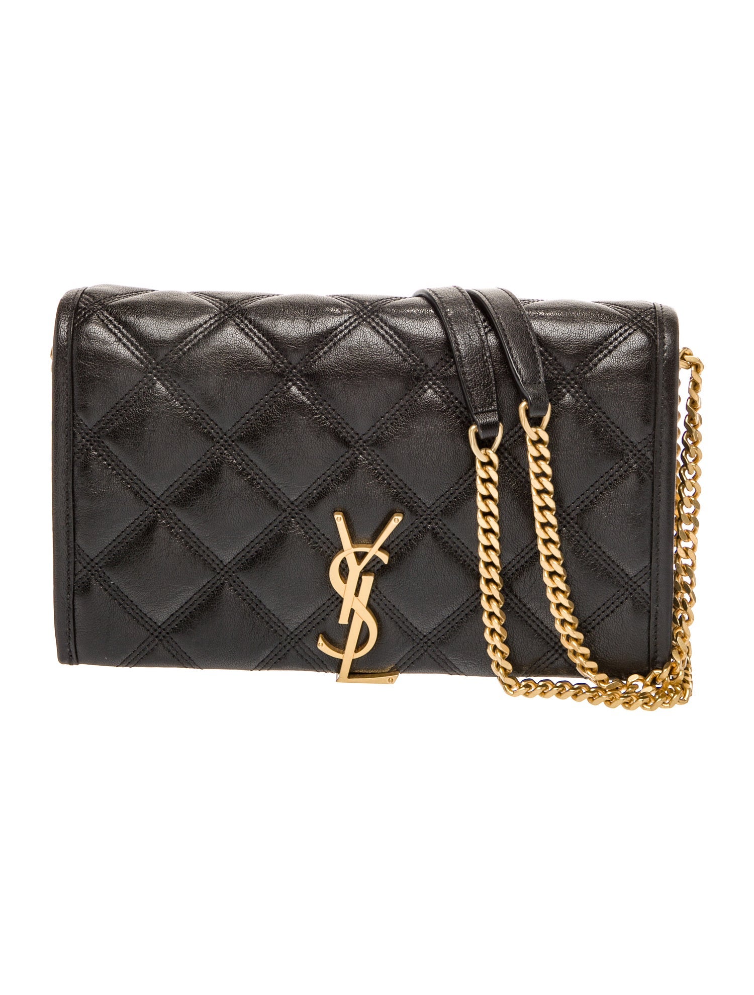 Saint Laurent Signature Becky Wallet on Chain