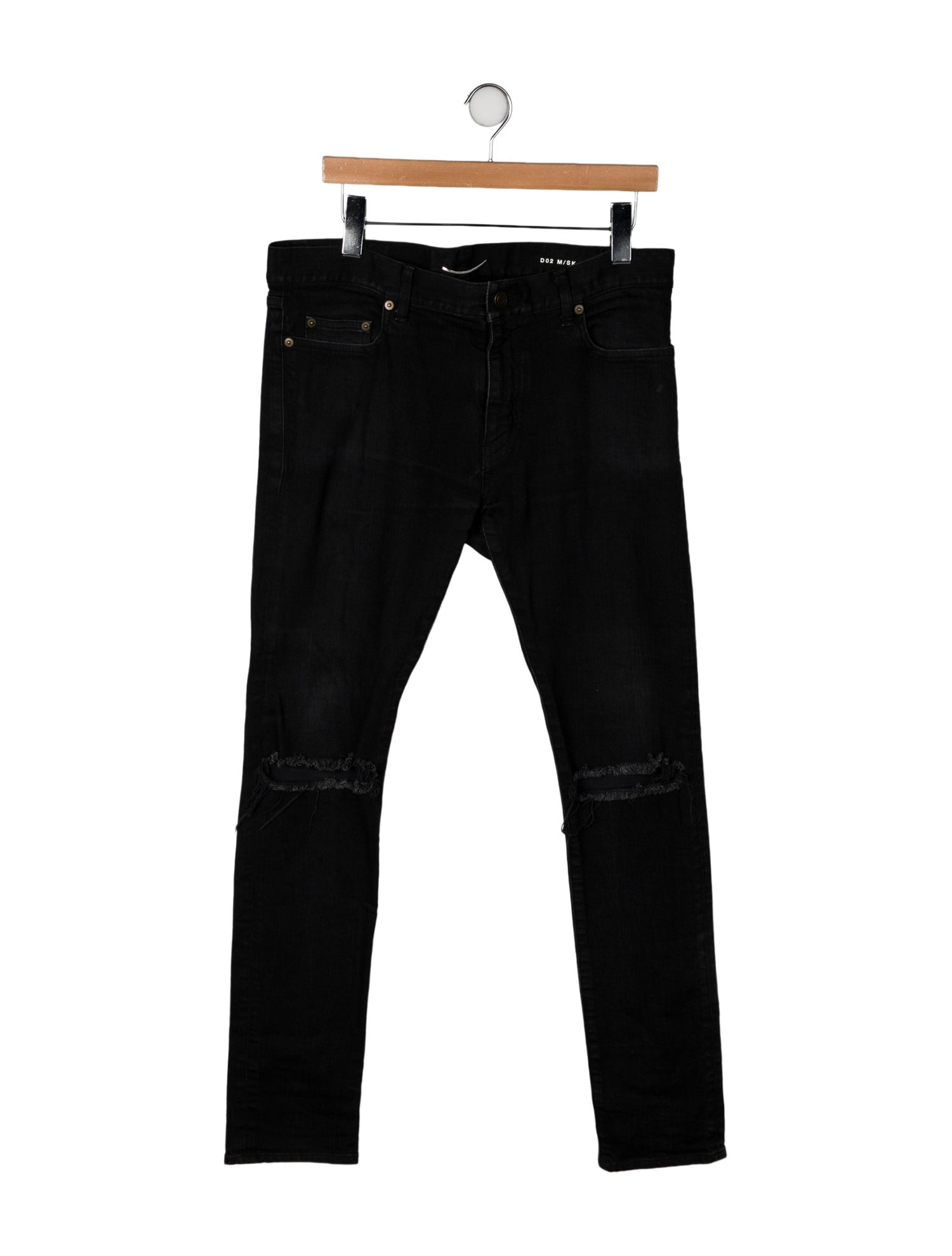 Saint Laurent High-Rise Straight Leg Jeans