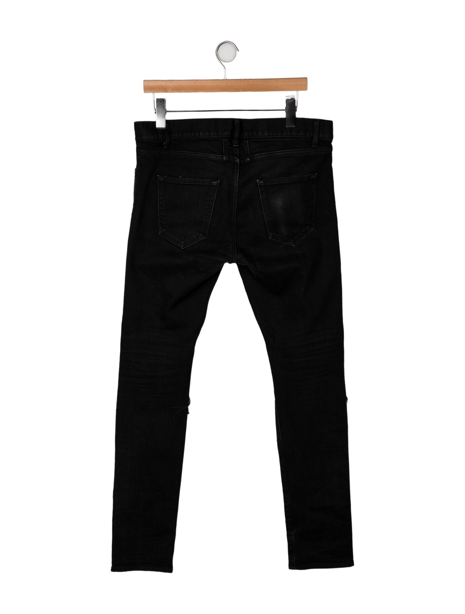 Saint Laurent High-Rise Straight Leg Jeans